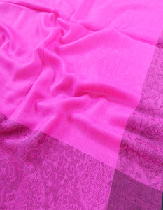 pink striped wool shawl 0220