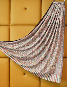 multi-coloured men embroidery wool shawl 0301