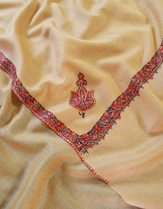 marigold men embroidery wool shawl 0311
