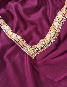 maroon tilla wool shawl 0324