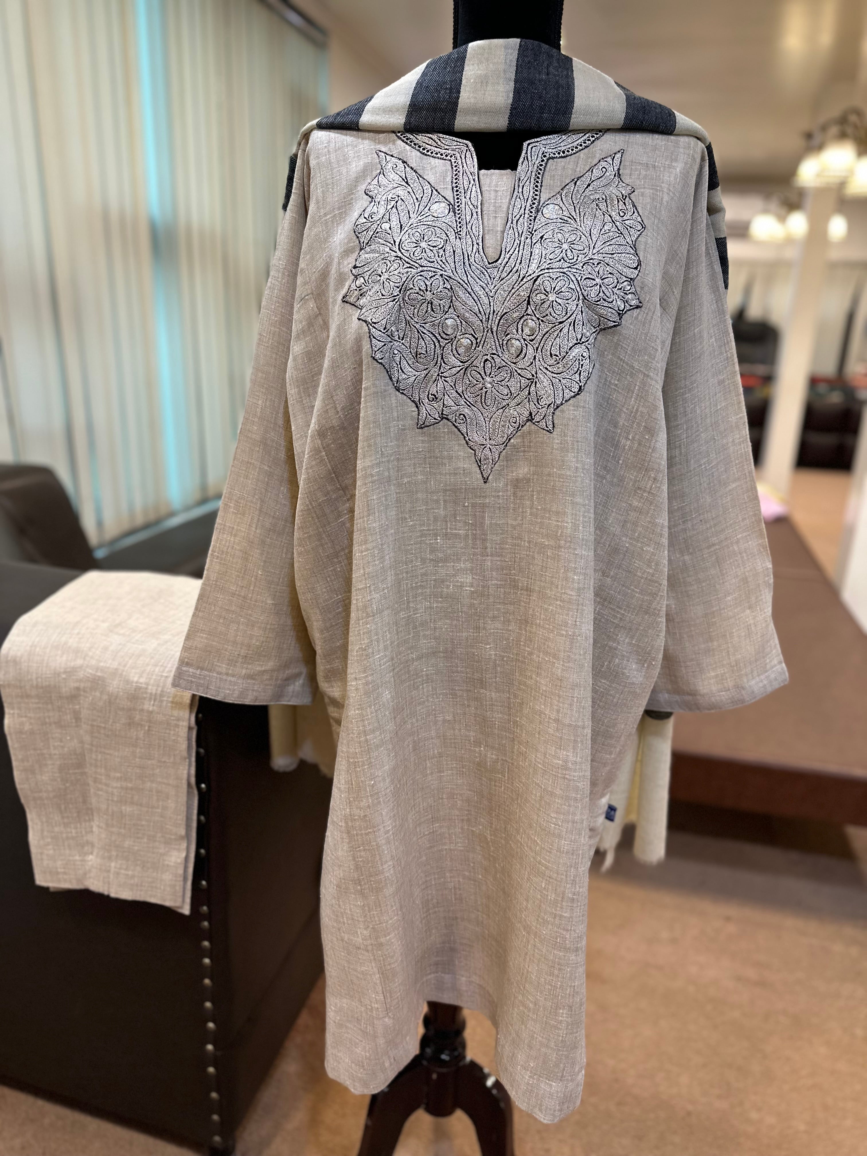 Purepashmina blend pheran set pwb474