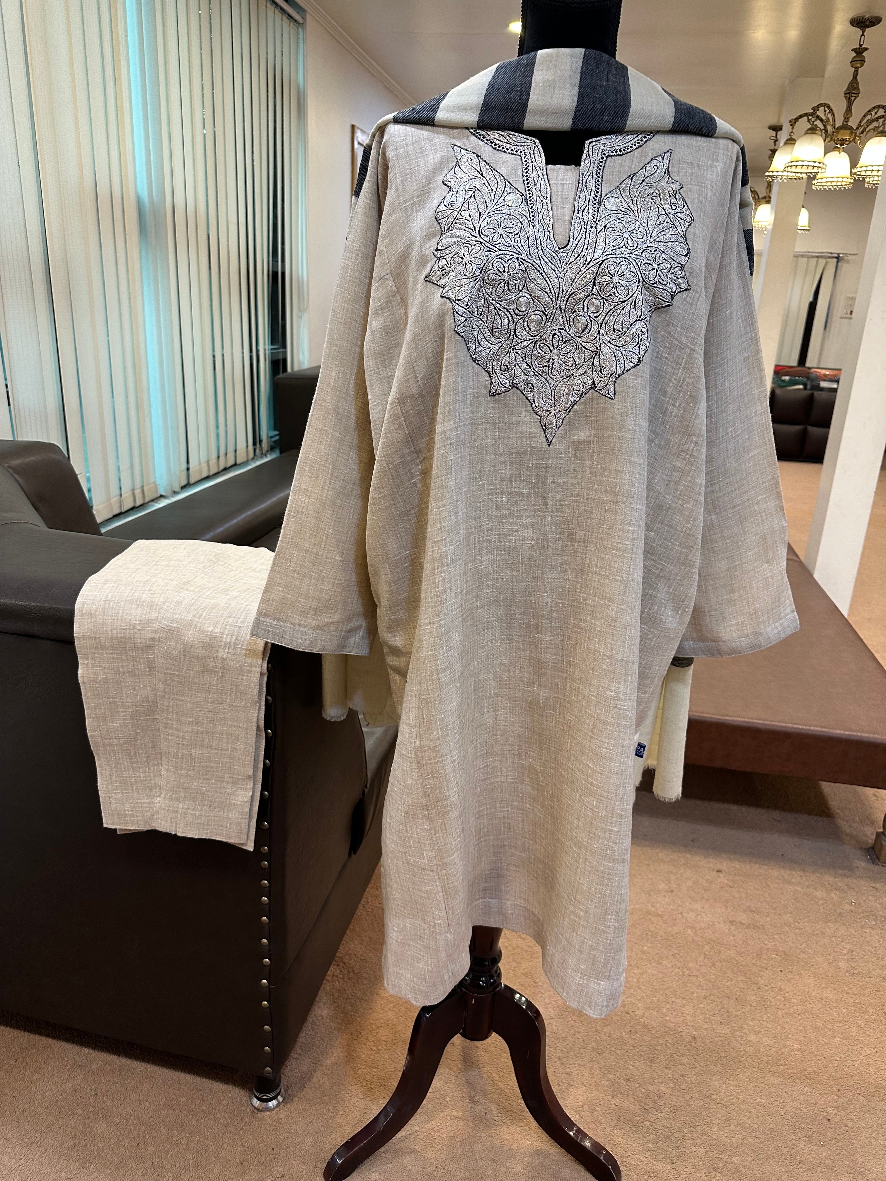 Purepashmina blend pheran set pwb474