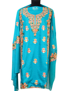 unstitched 3piece embroidery suit fabric FS012