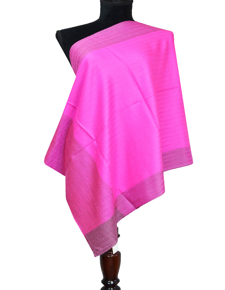 pink striped wool stole 0182