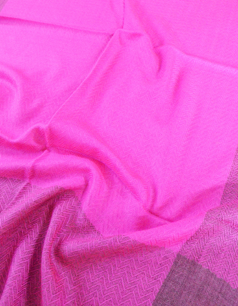 pink striped wool stole 0182