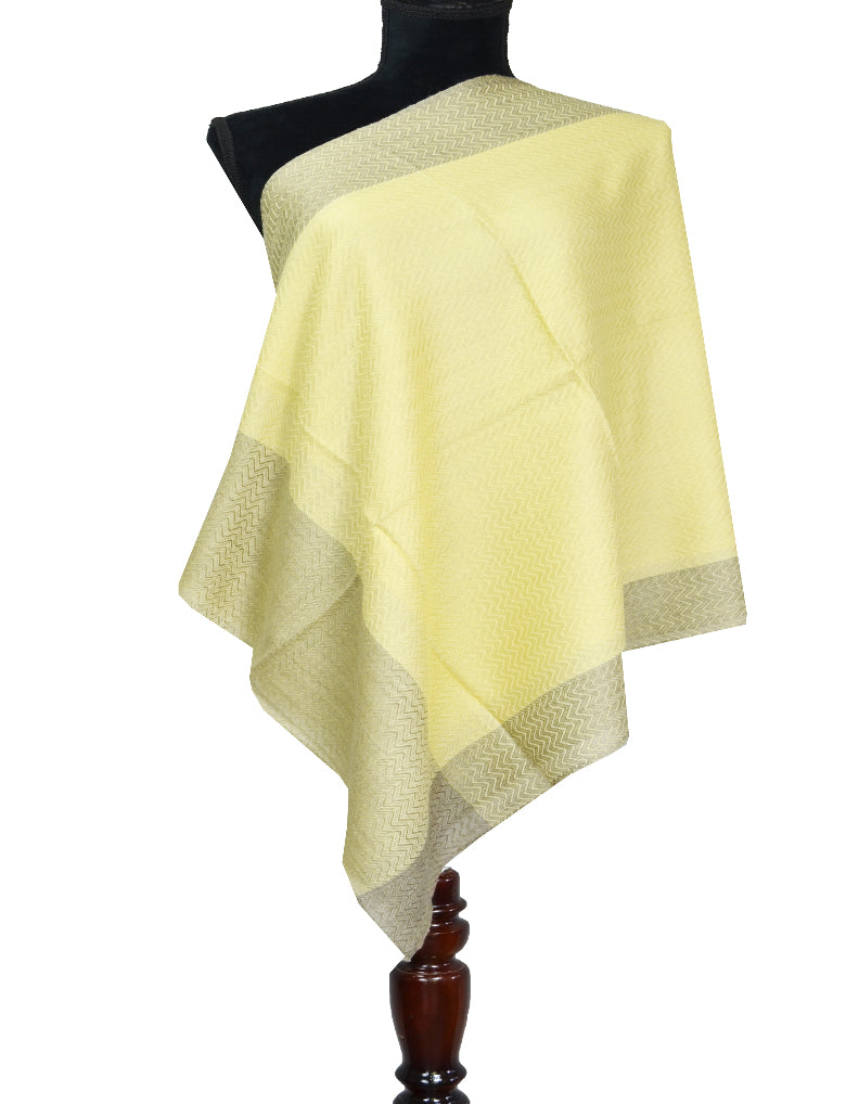 banana striped wool stole 0184