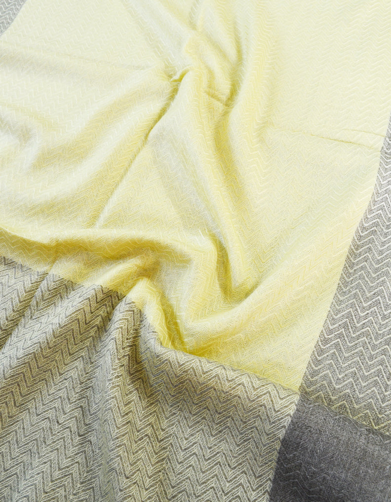 banana striped wool stole 0184