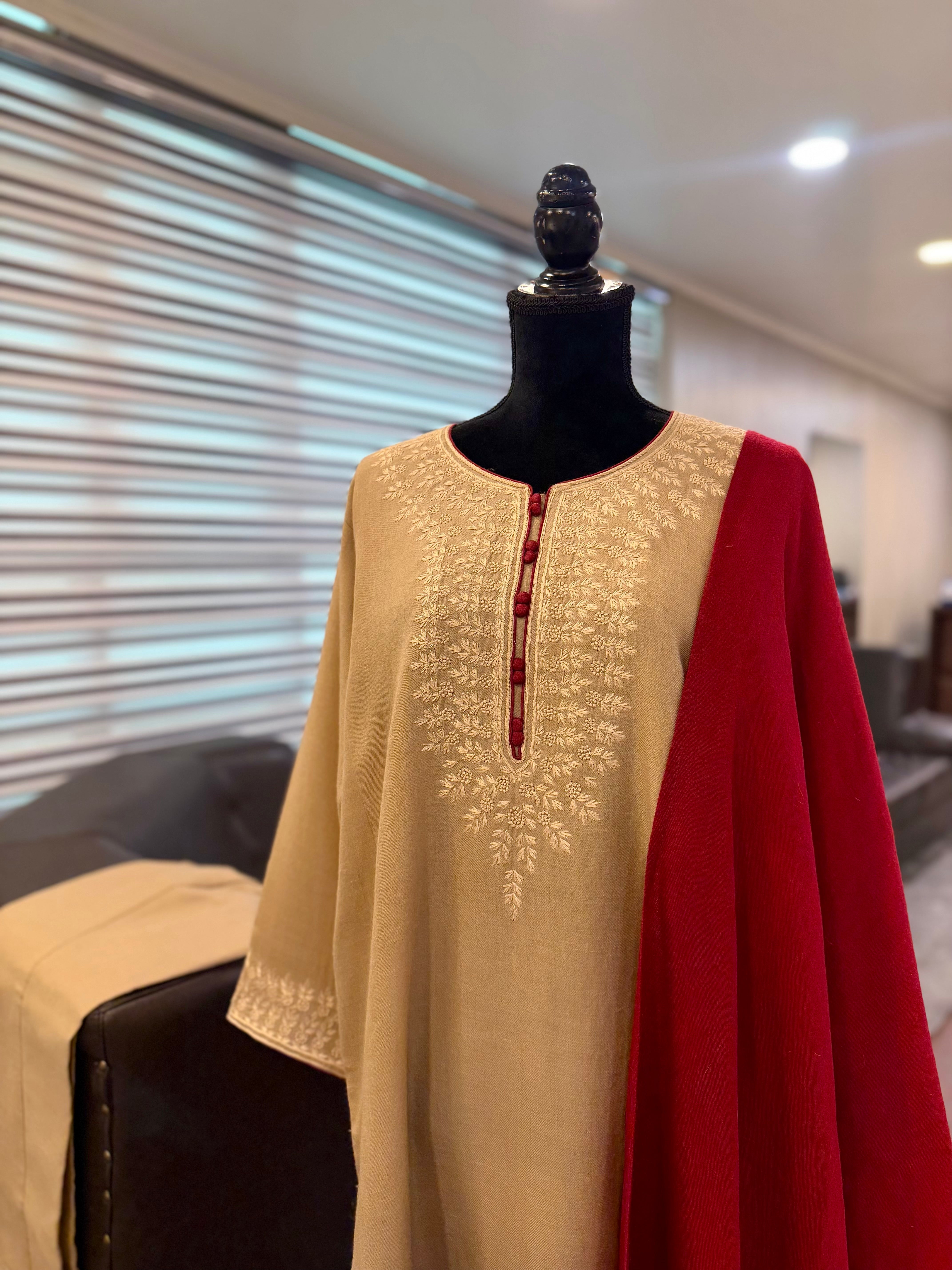 Purepashmina blend 3 pc pheran set