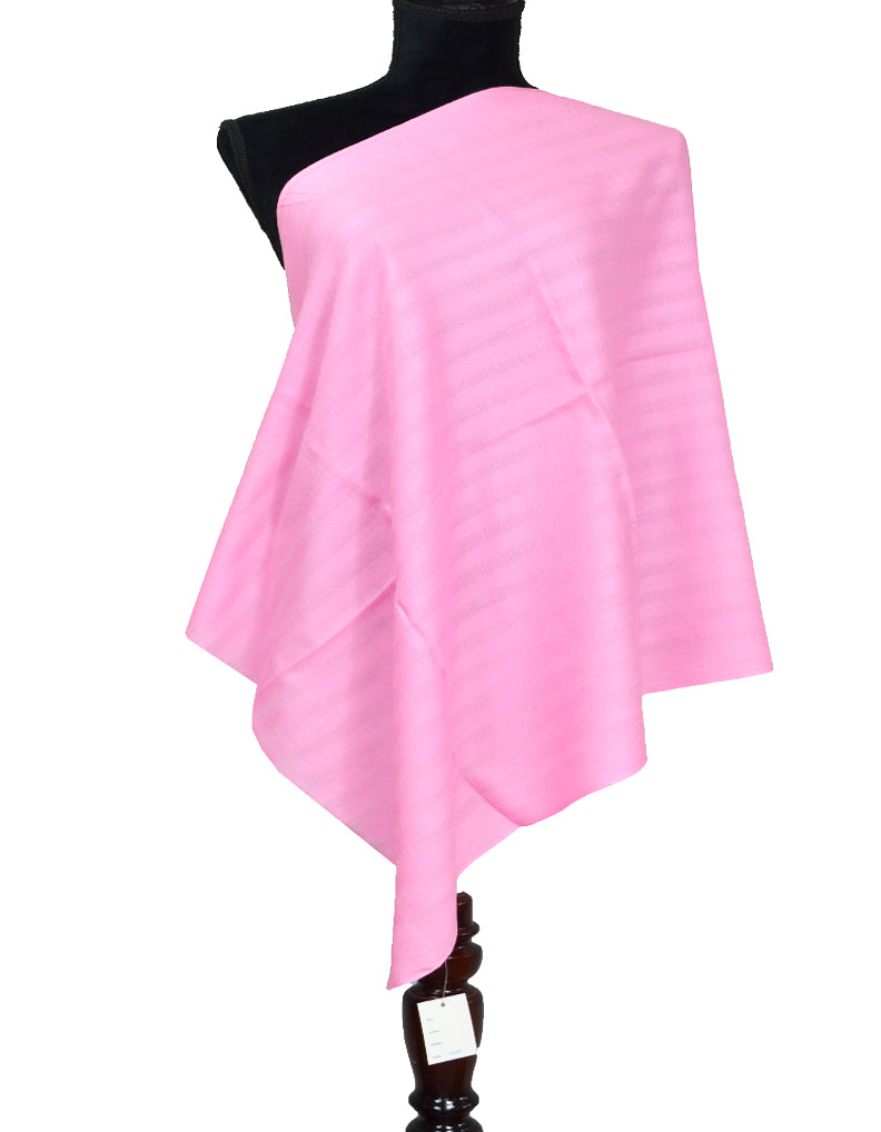 pink striped wool stole 0198