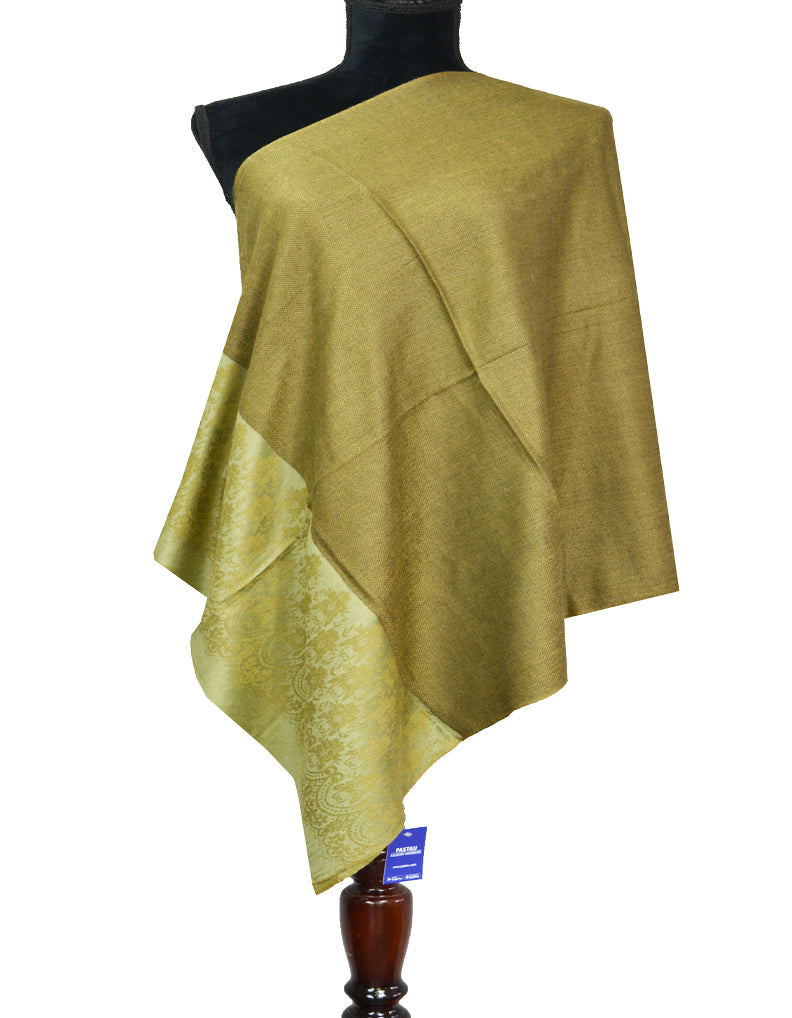 dark natural and golden wool stole 0210