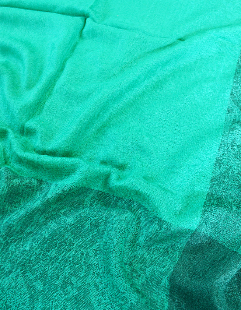 green striped wool stole 0222