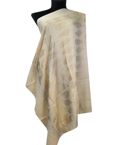 natural and greyish wool shawl 0232