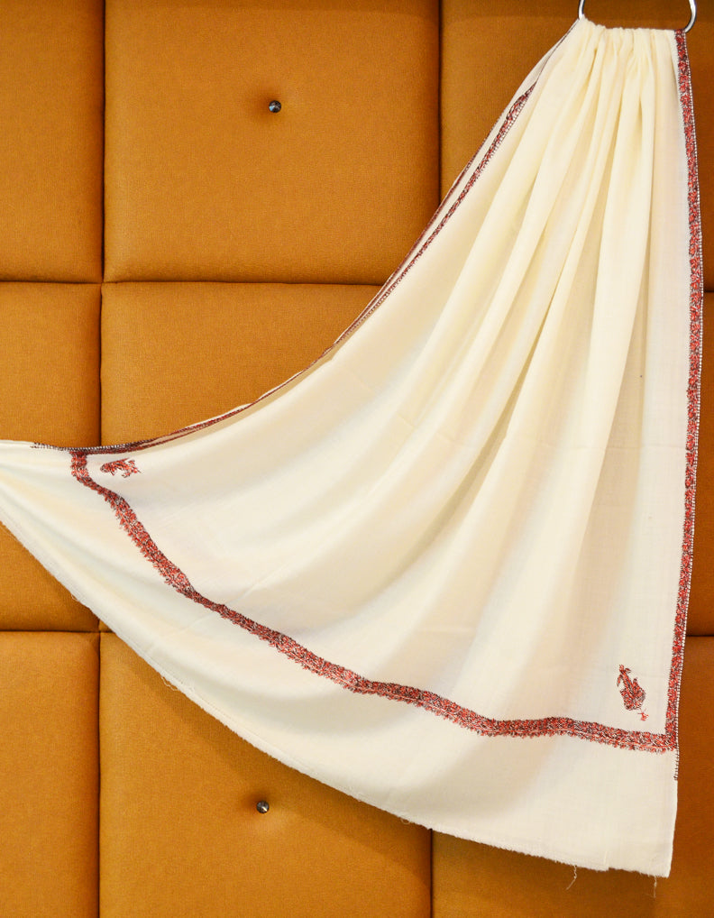 white men embroidery wool shawl 0289