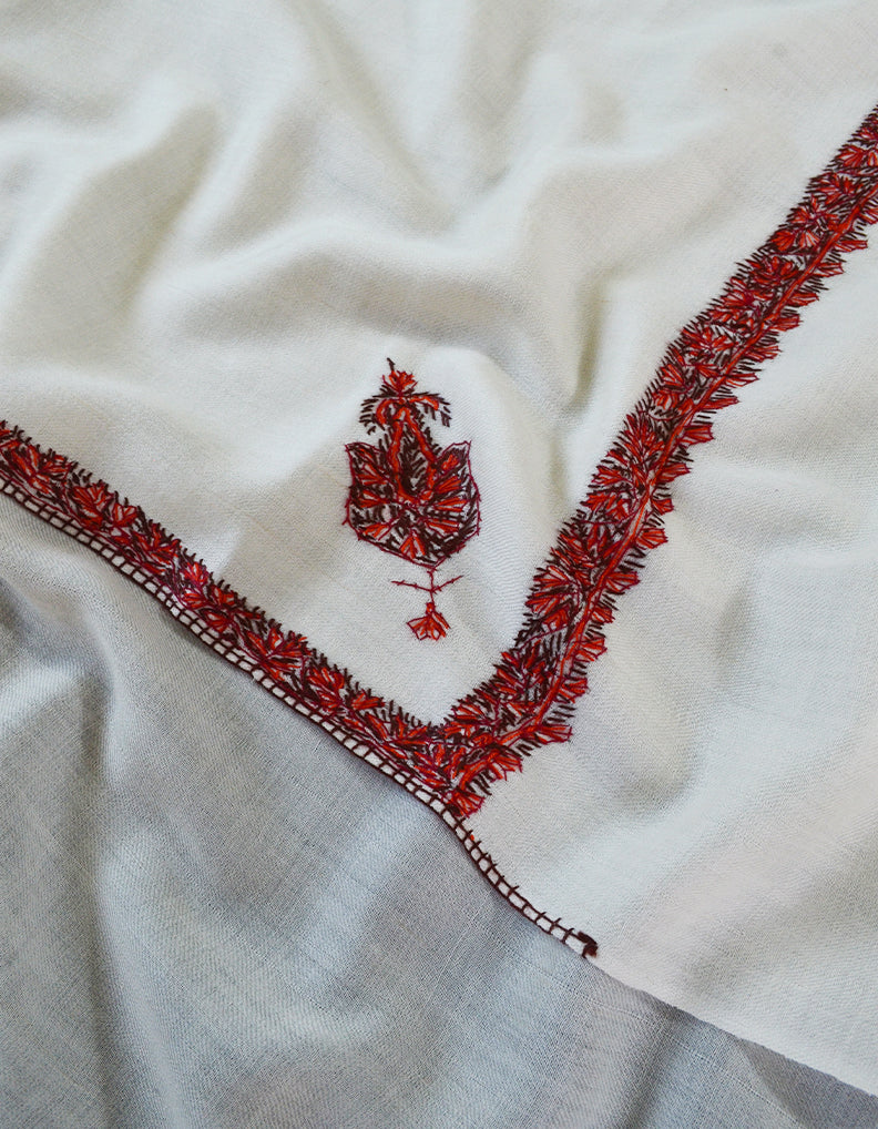 white men embroidery wool shawl 0289