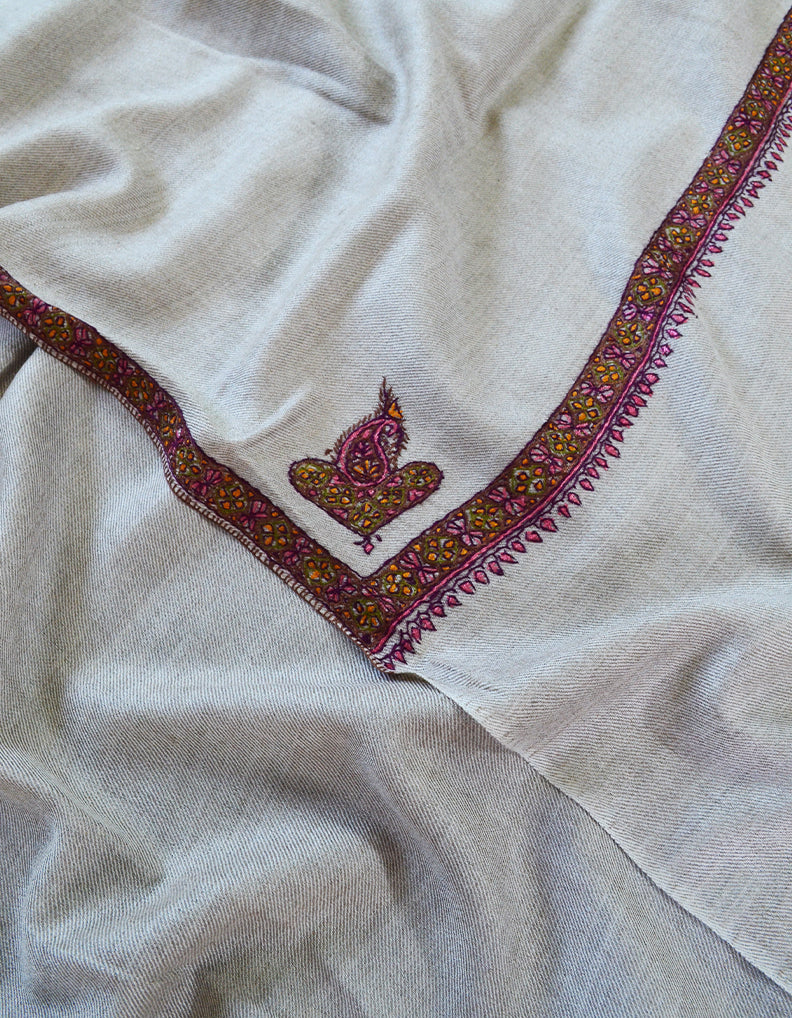 natural men embroidery wool shawl 0292