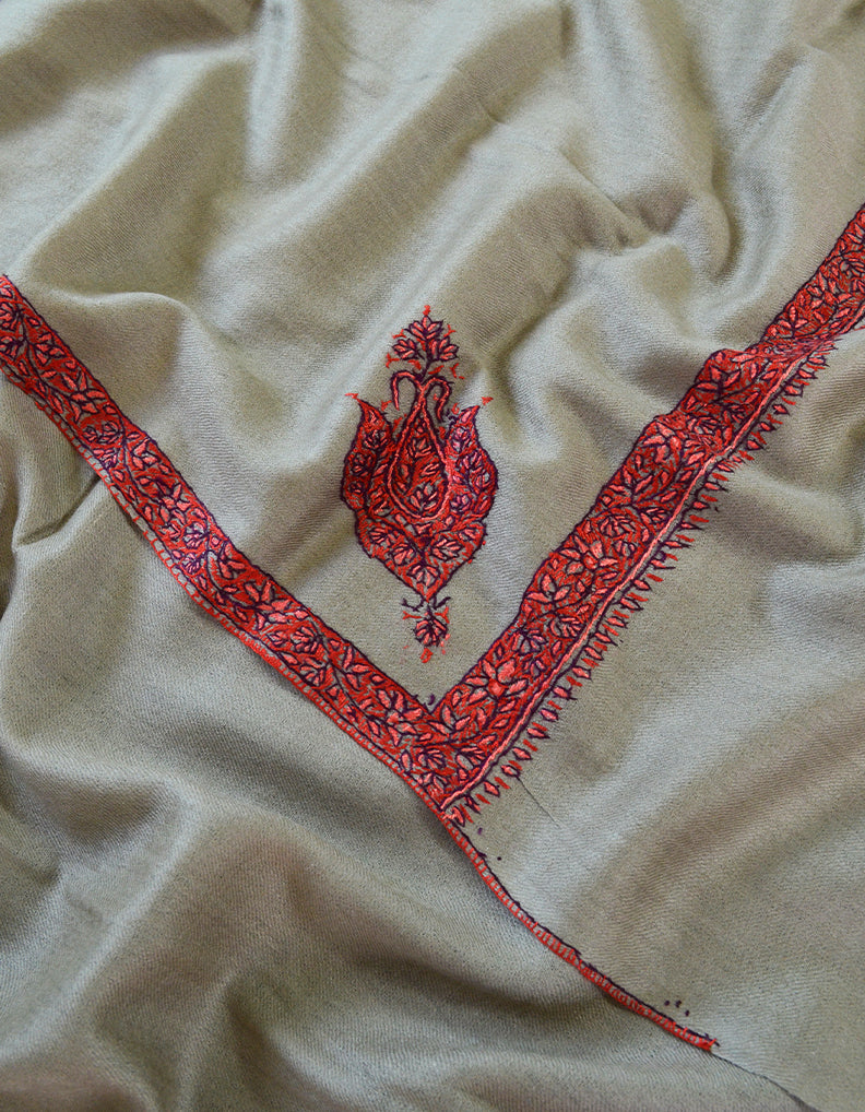 natural men embroidery wool shawl 0293