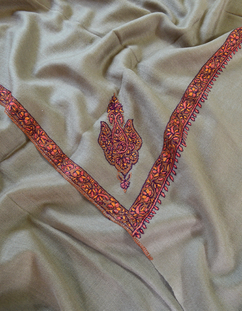 natural men embroidery wool shawl 0297