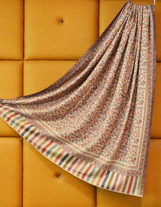 multi-coloured men embroidery wool shawl 0303