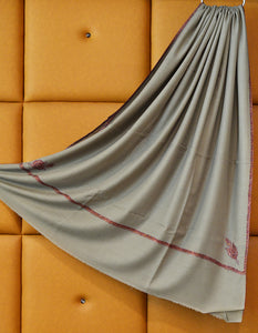 grey men embroidery wool shawl 0315