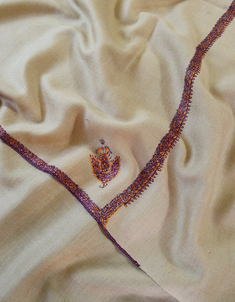 natural men embroidery wool shawl 0317