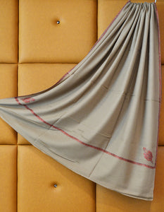grey men embroidery wool shawl 0318