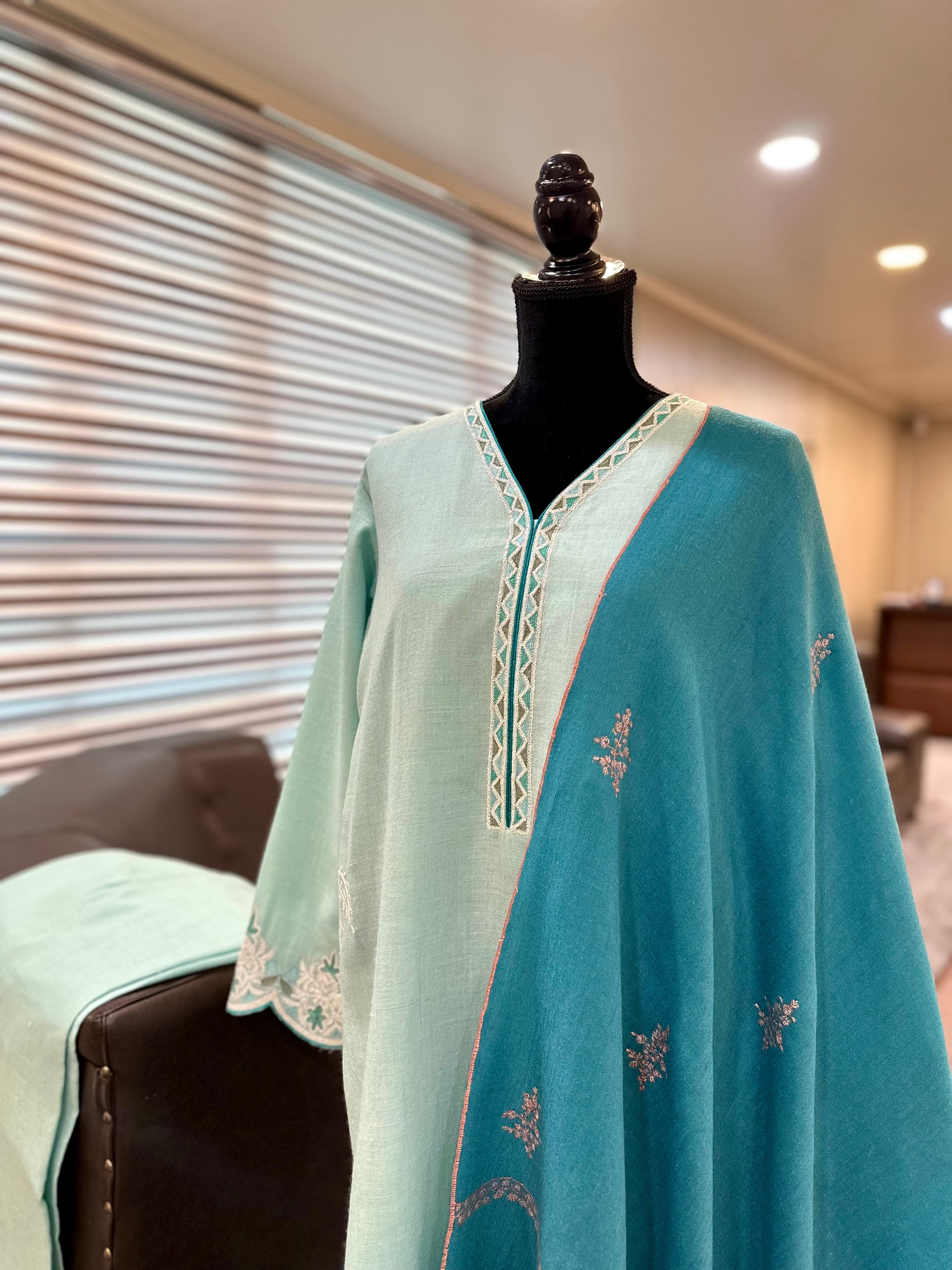 Pure pashmina blend kurta set 2pc pwb555