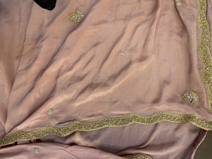 Hand embroidered sharara dress