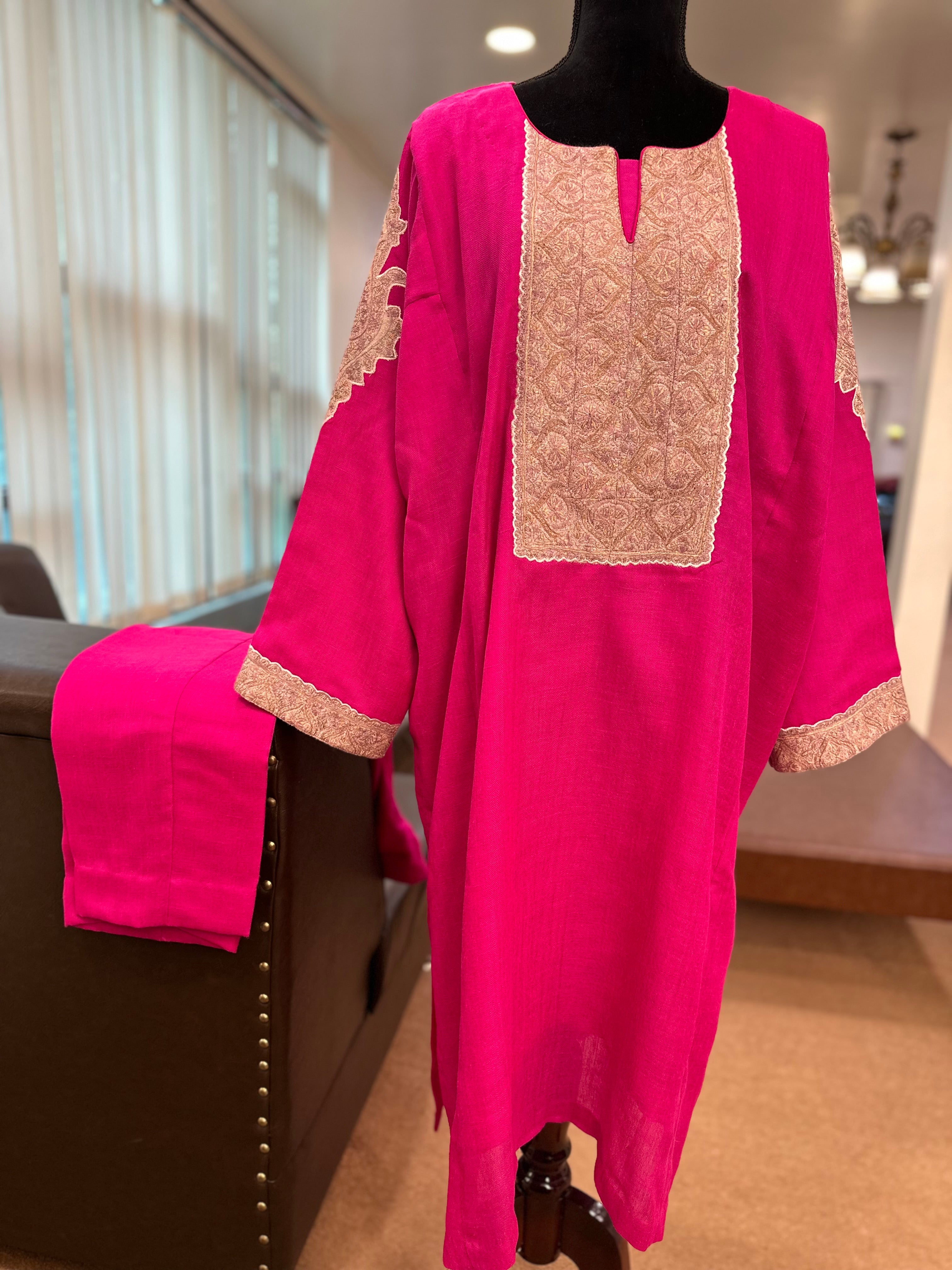 Purepashmina blend pheran set pwb375