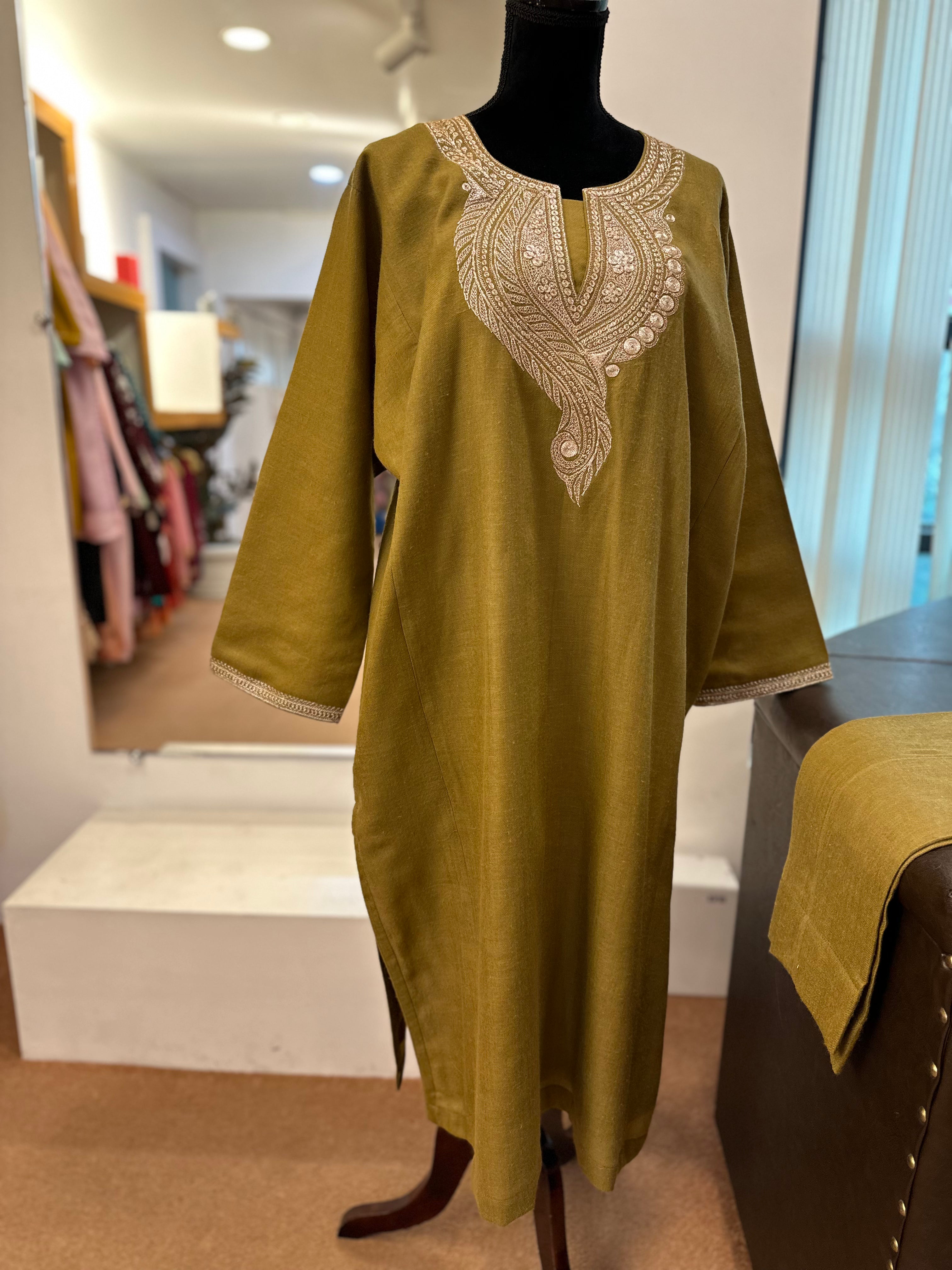 Pashmina blend pheran set 2 pc