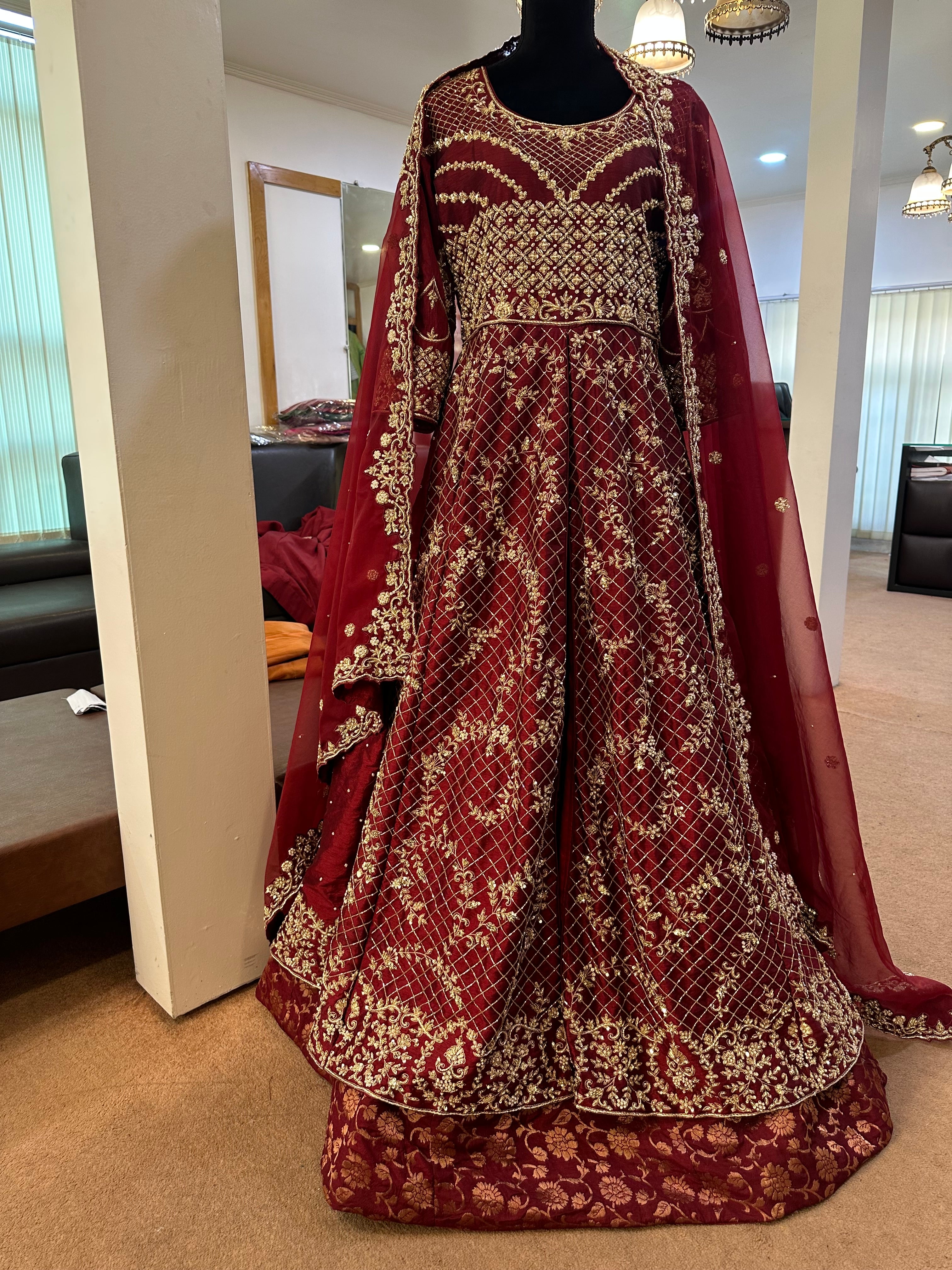 Handembroidered gown