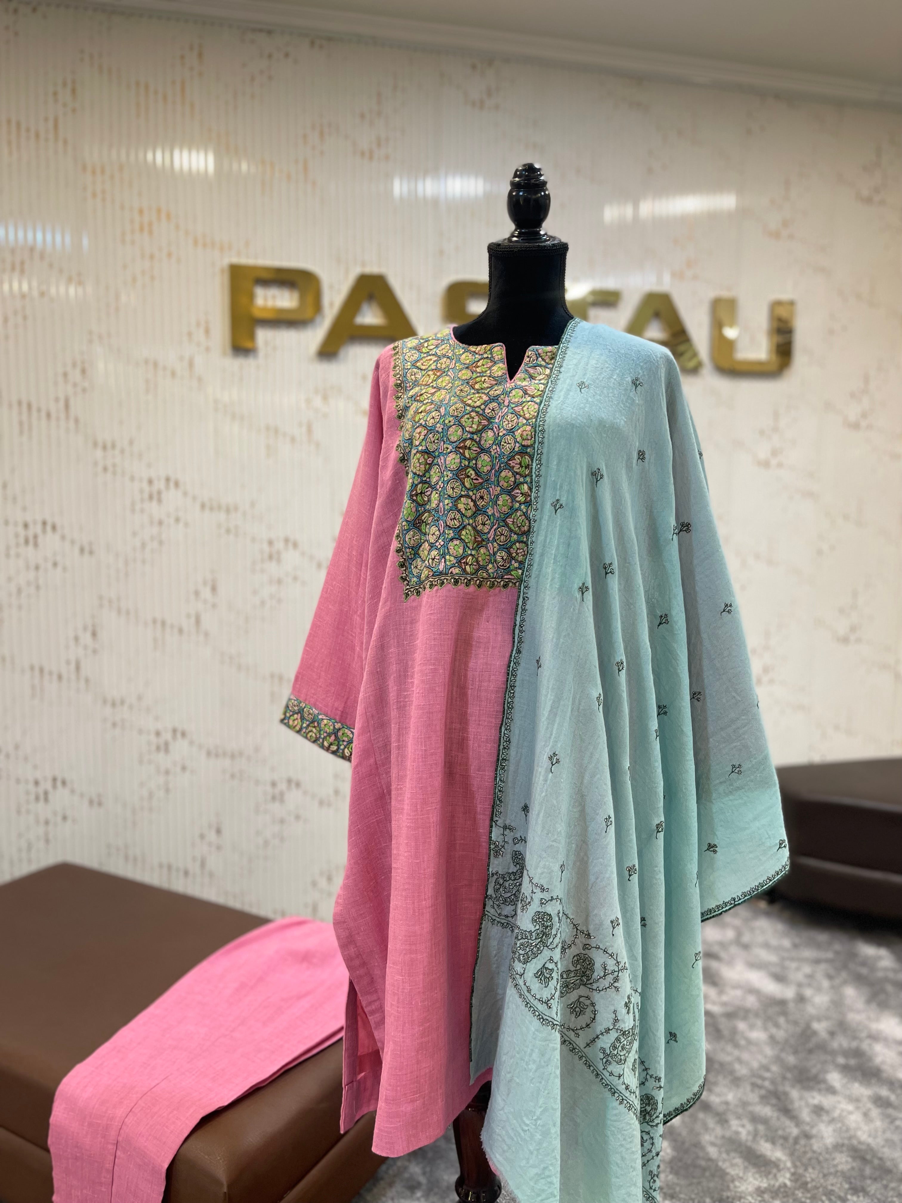 Purepashmina blend pheran set pwb508