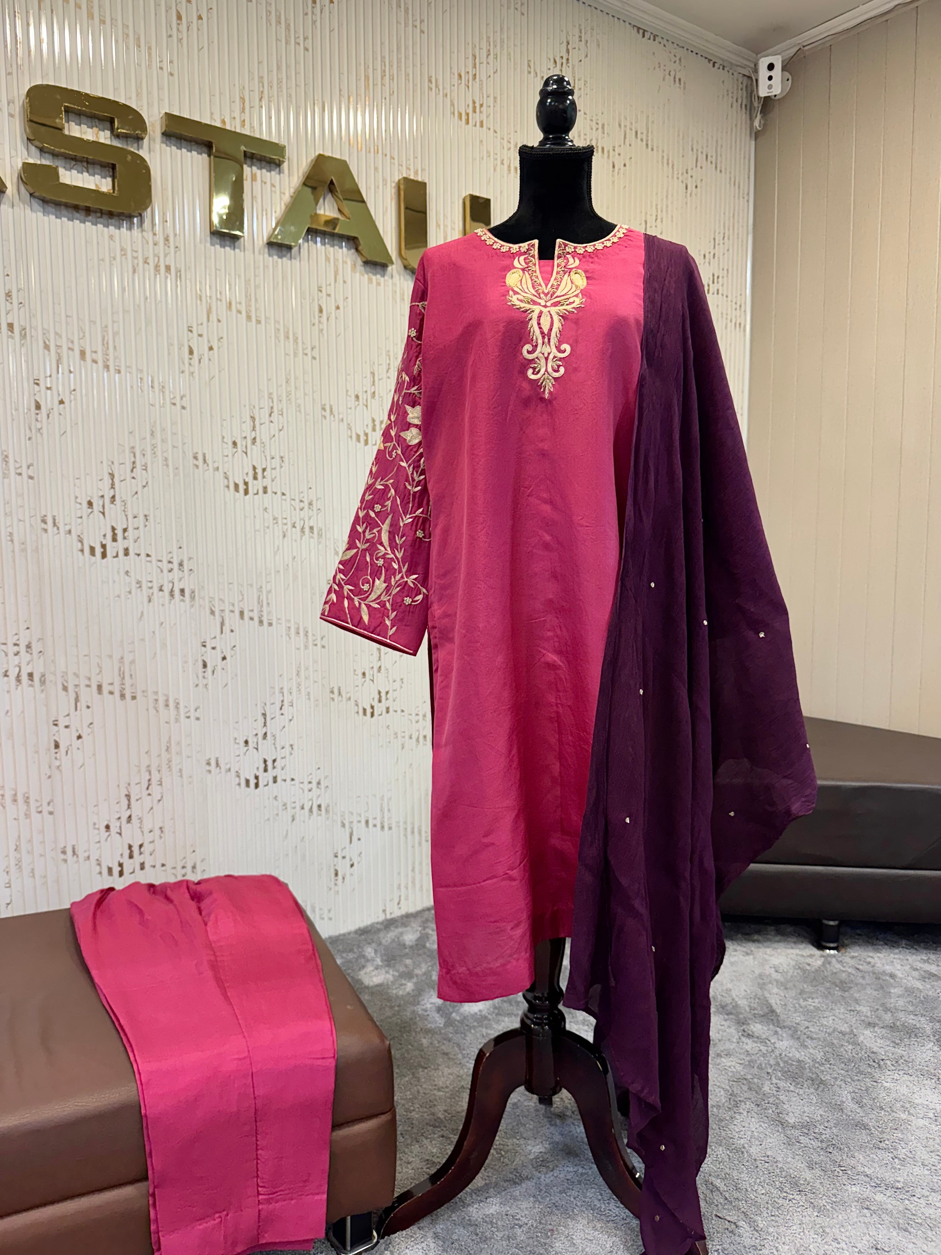 Puresilk 3 pc kurta set pbks162