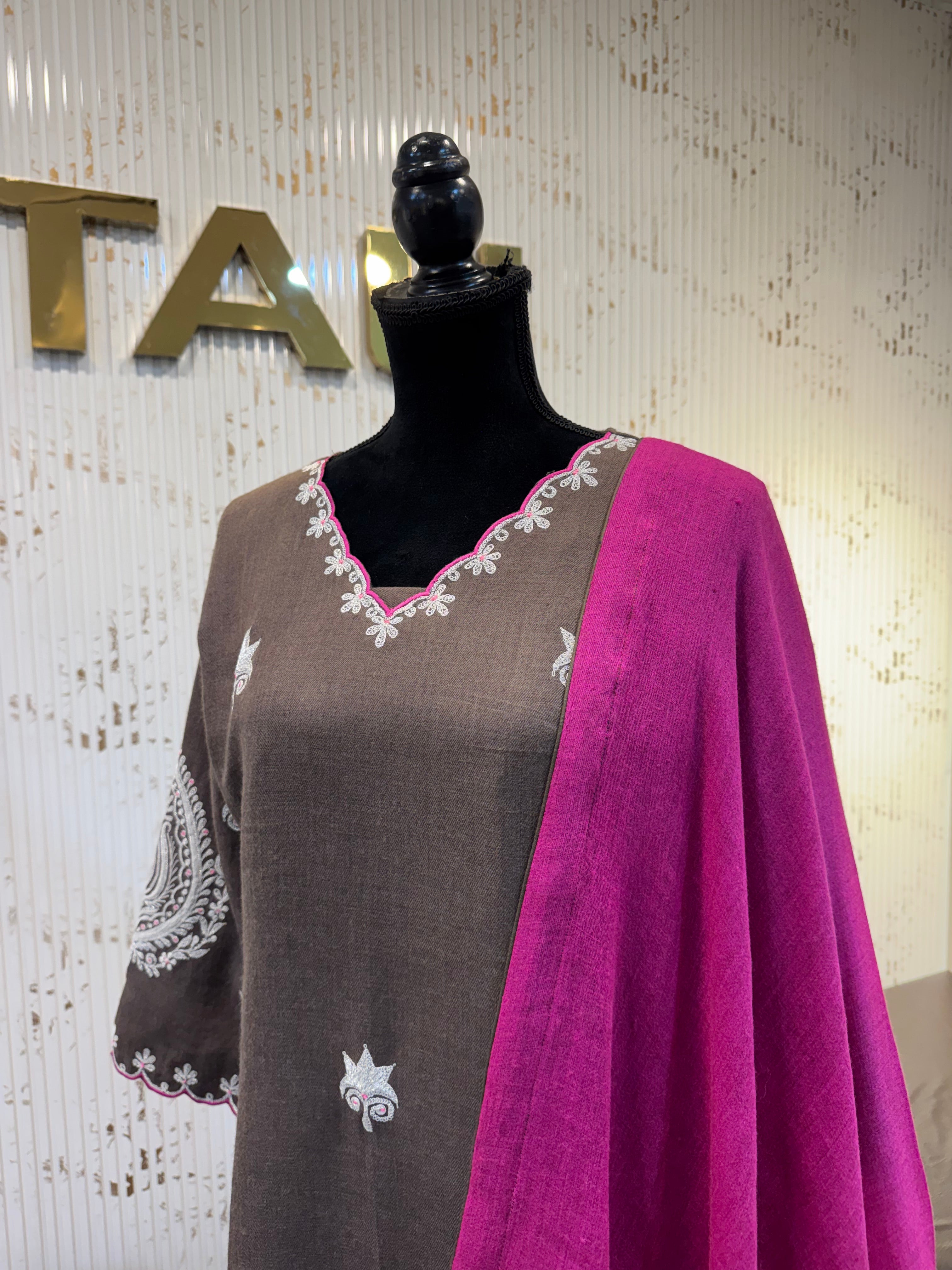 Purepashmina blend 3 pc kurta set