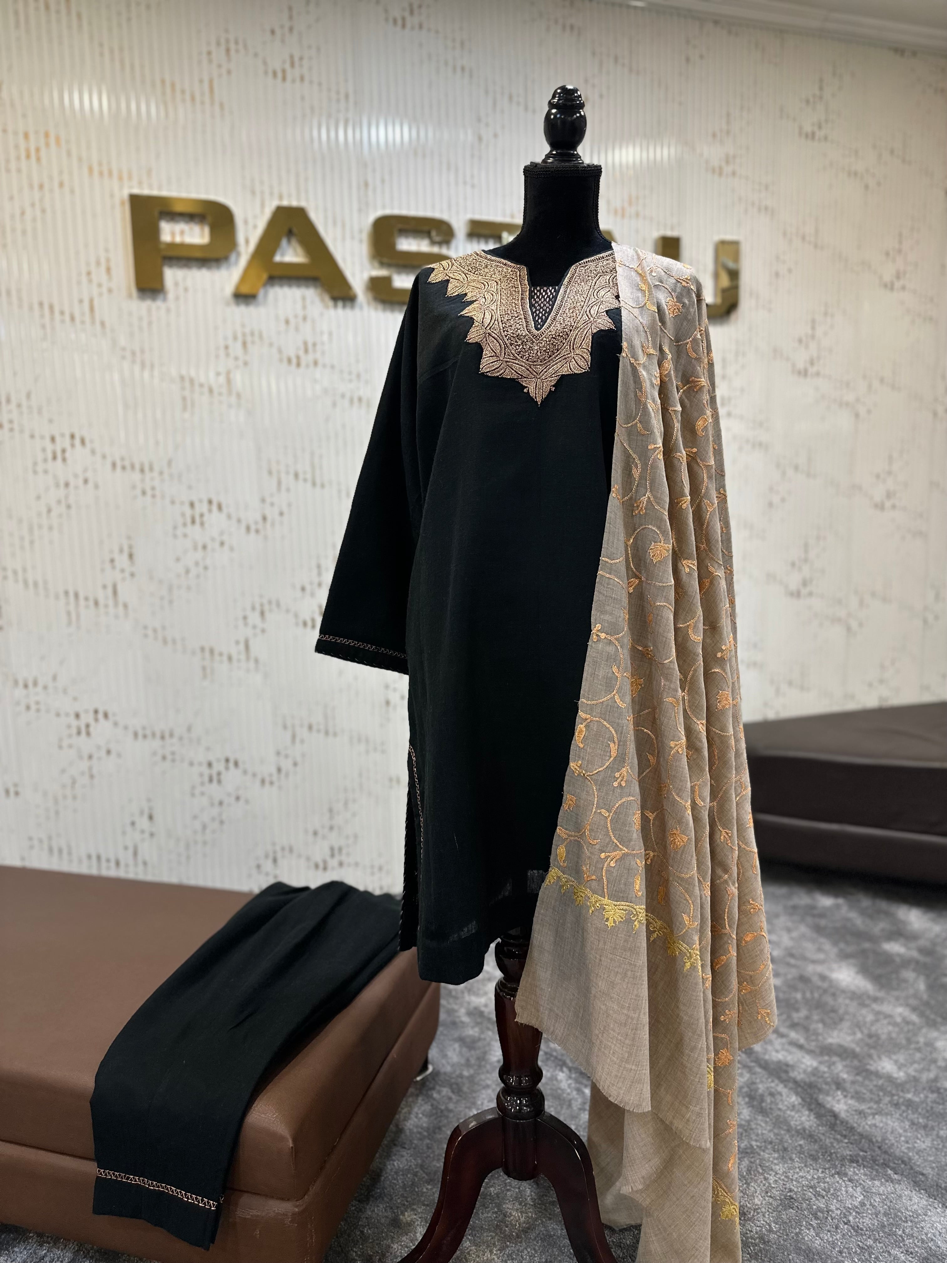 Pure pashmina blend 2pc dress