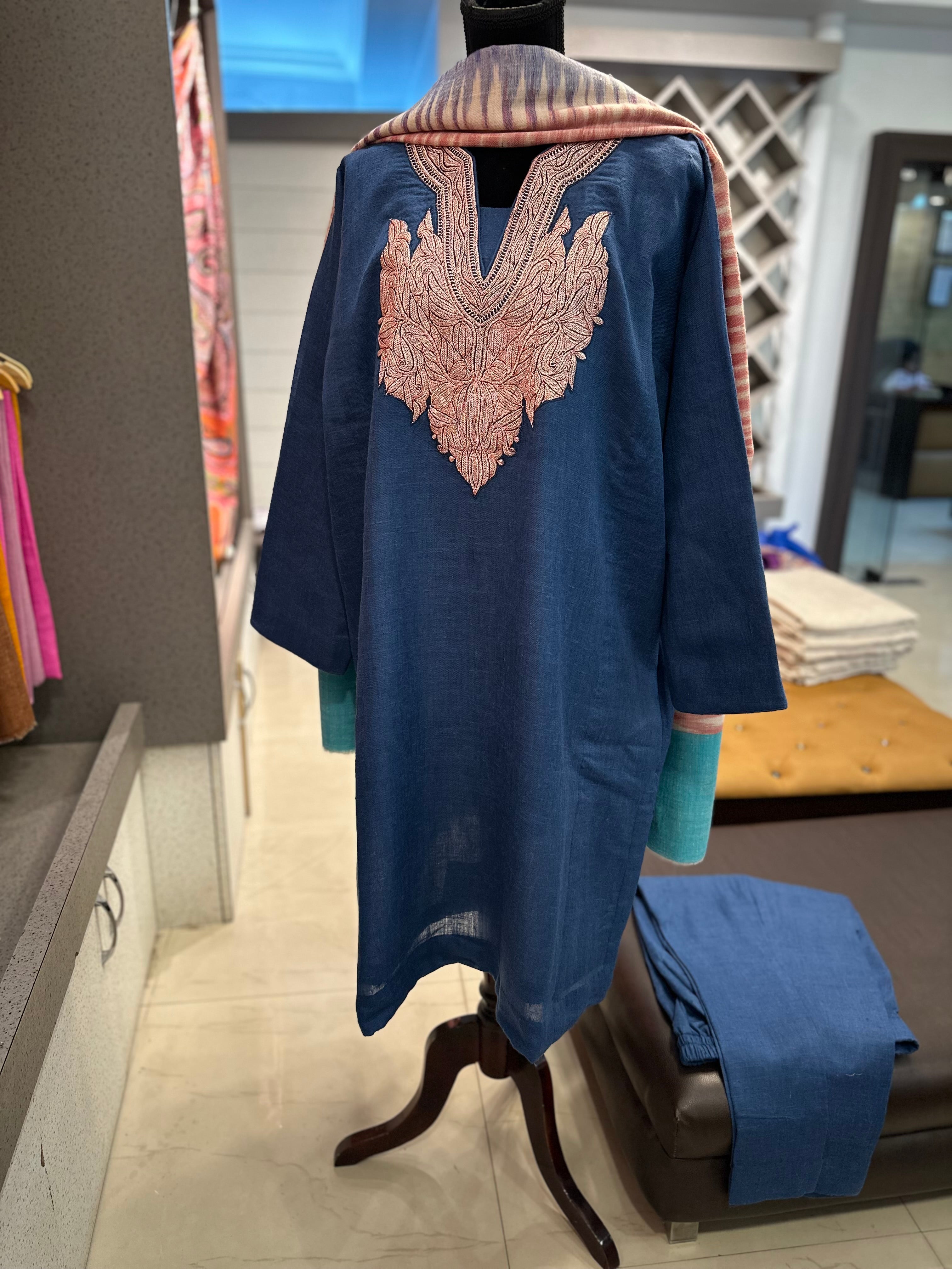 Purepashmina blend pheran set pwb497