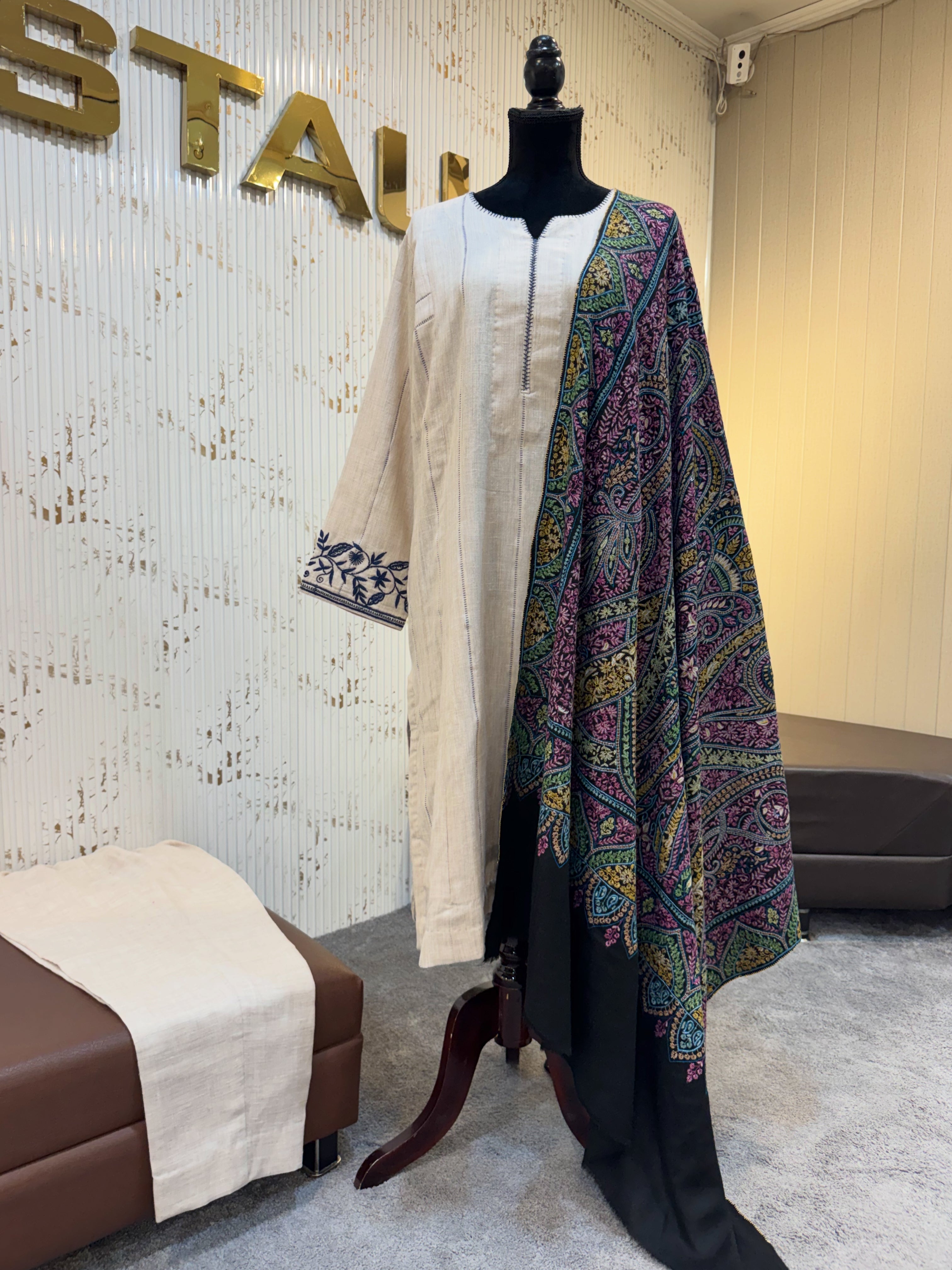 Purepashmina blend kurta set pwb634