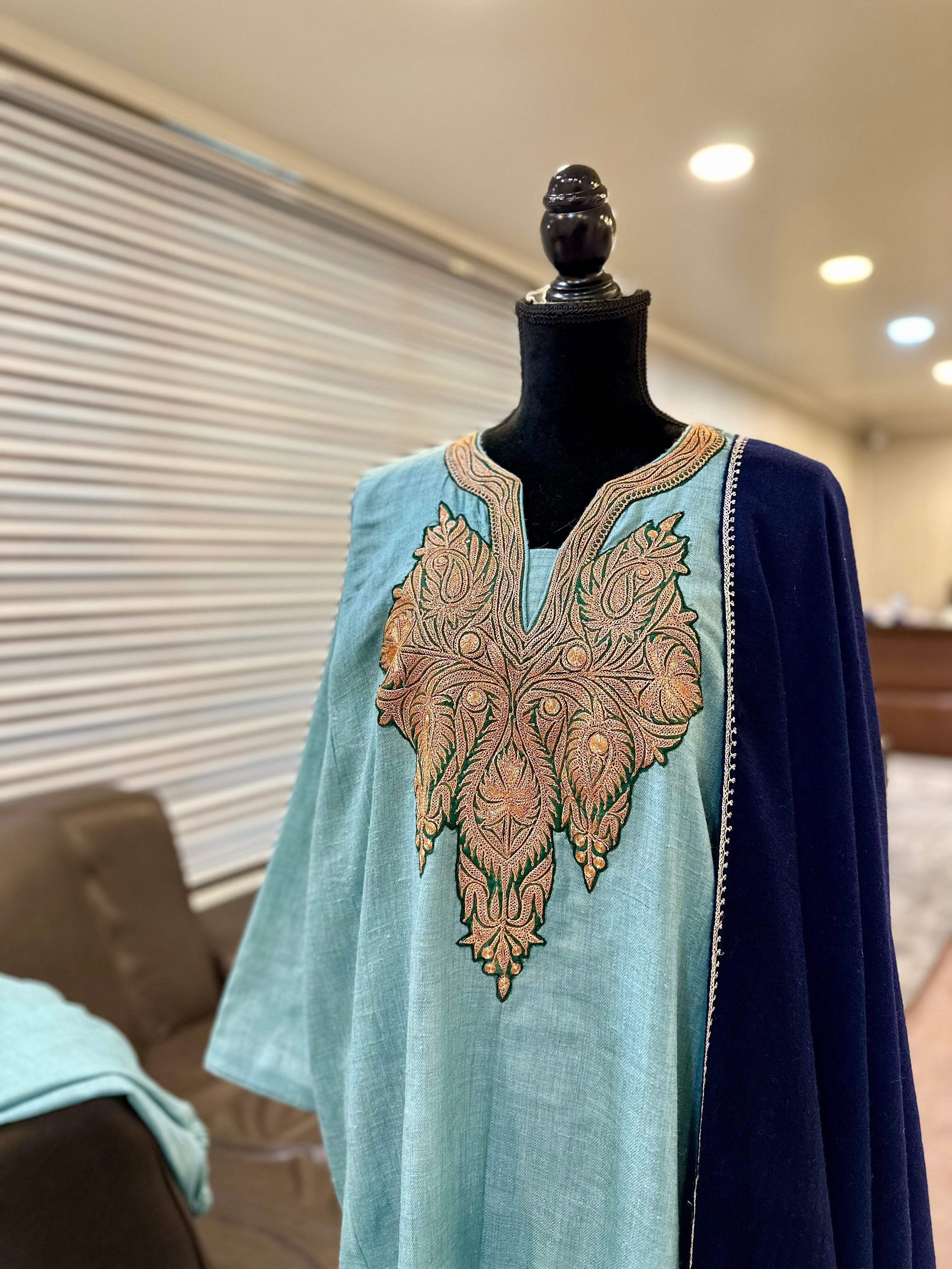 Purepashmina blend pheran set pwb516