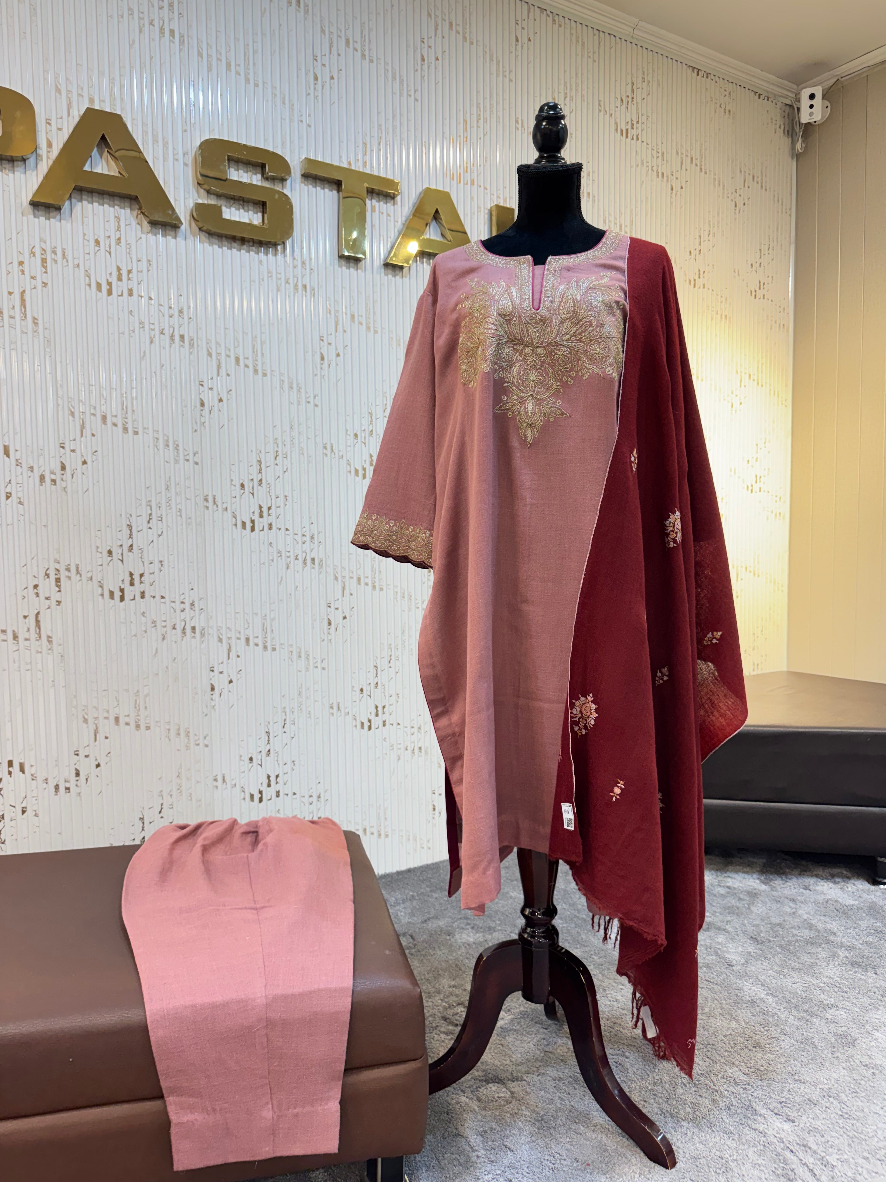 Purepashmina blend kurta set 2 pc