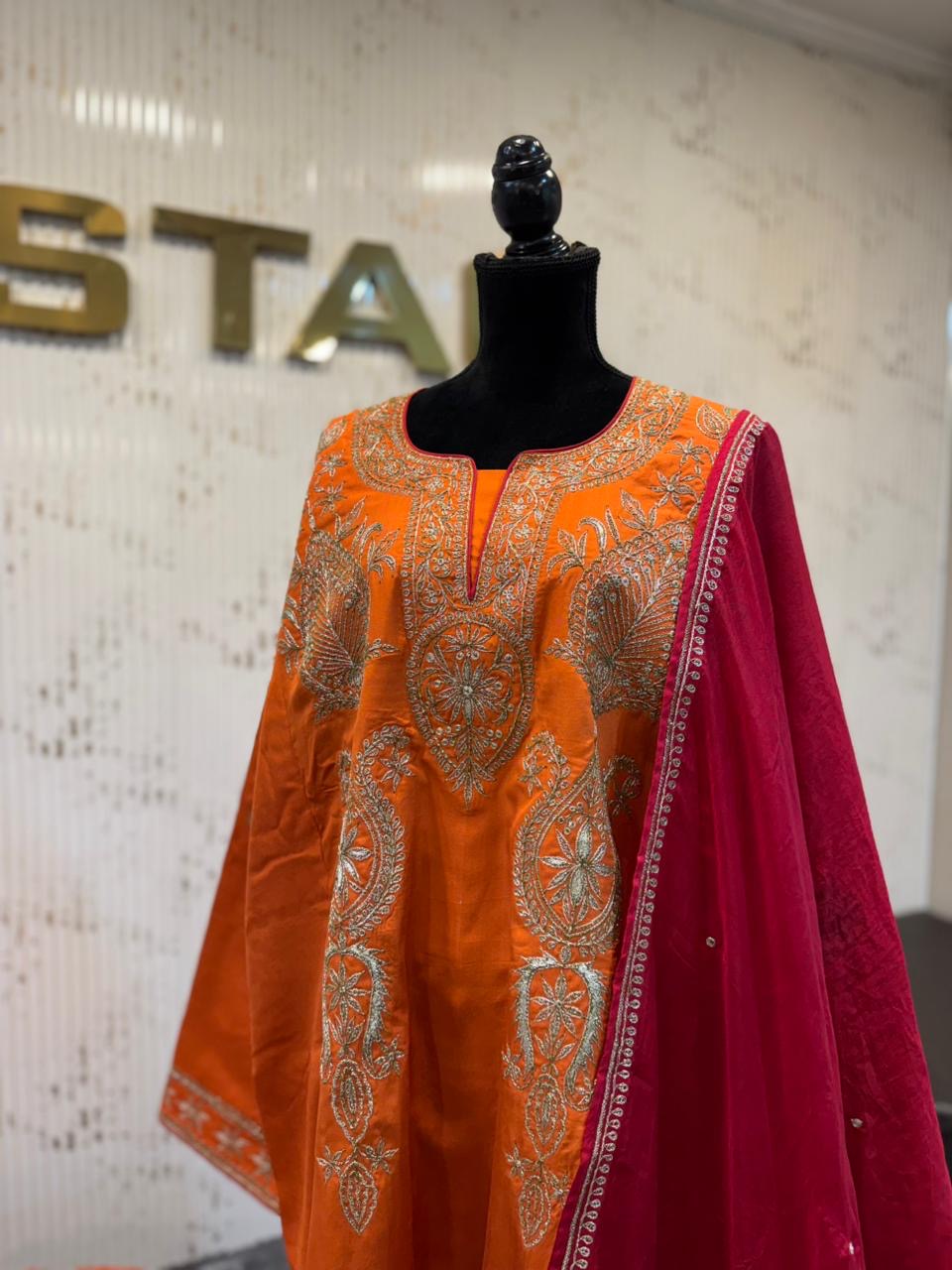 Puresilk 3 piece qorab pheran set