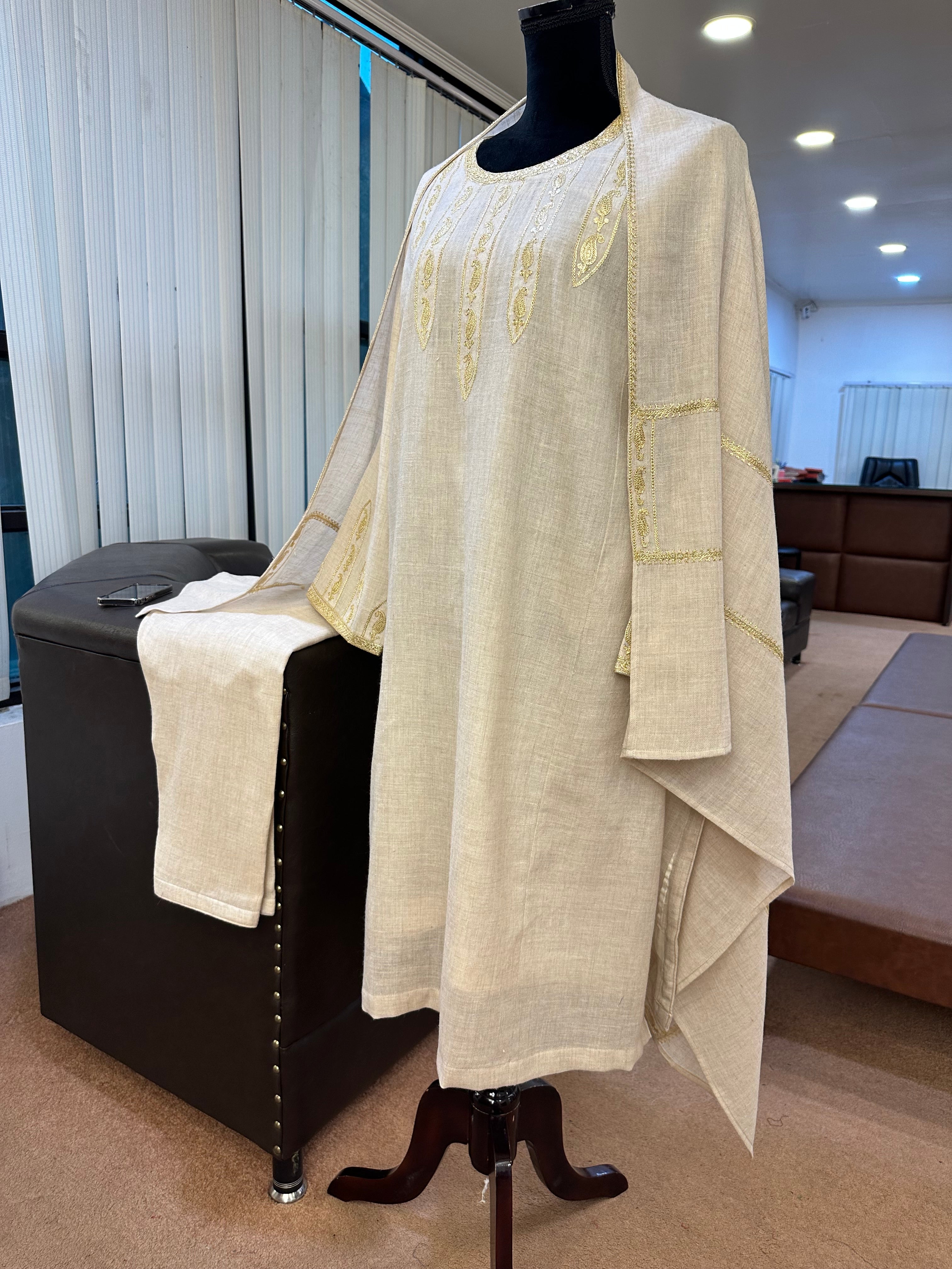 Pashmina blend kurta set