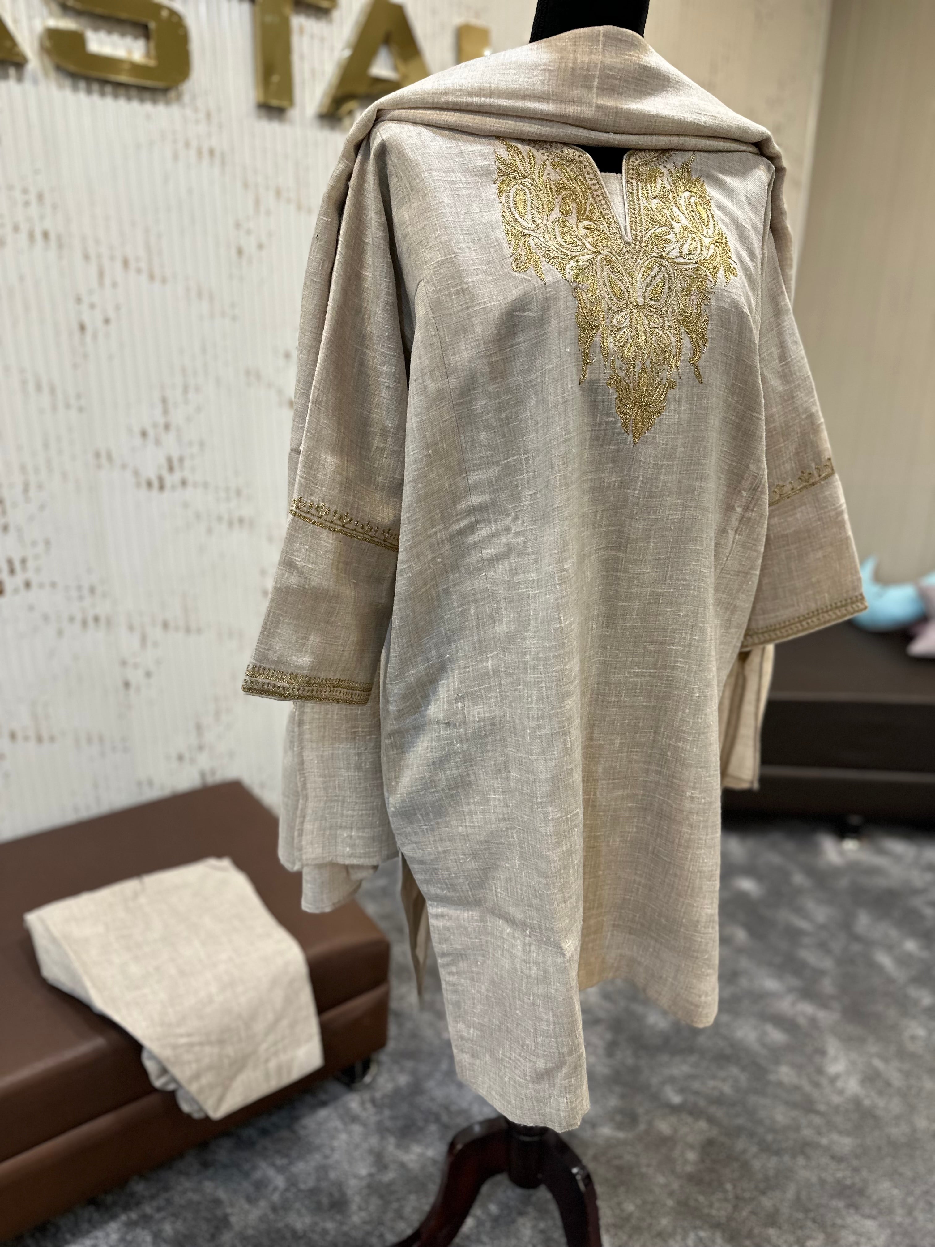 Purepashmina blend 3 piece pheran set