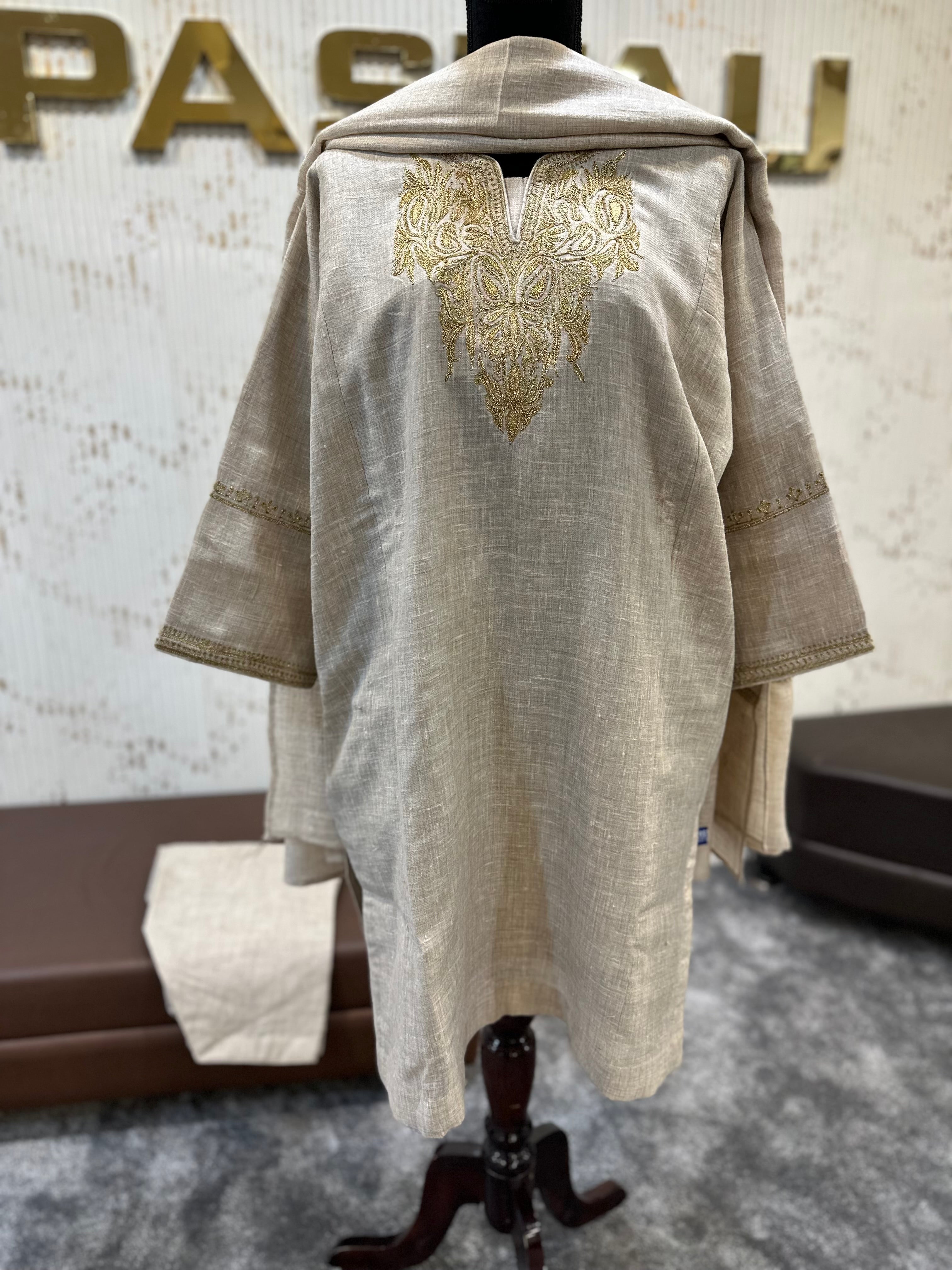 Purepashmina blend 3 piece pheran set