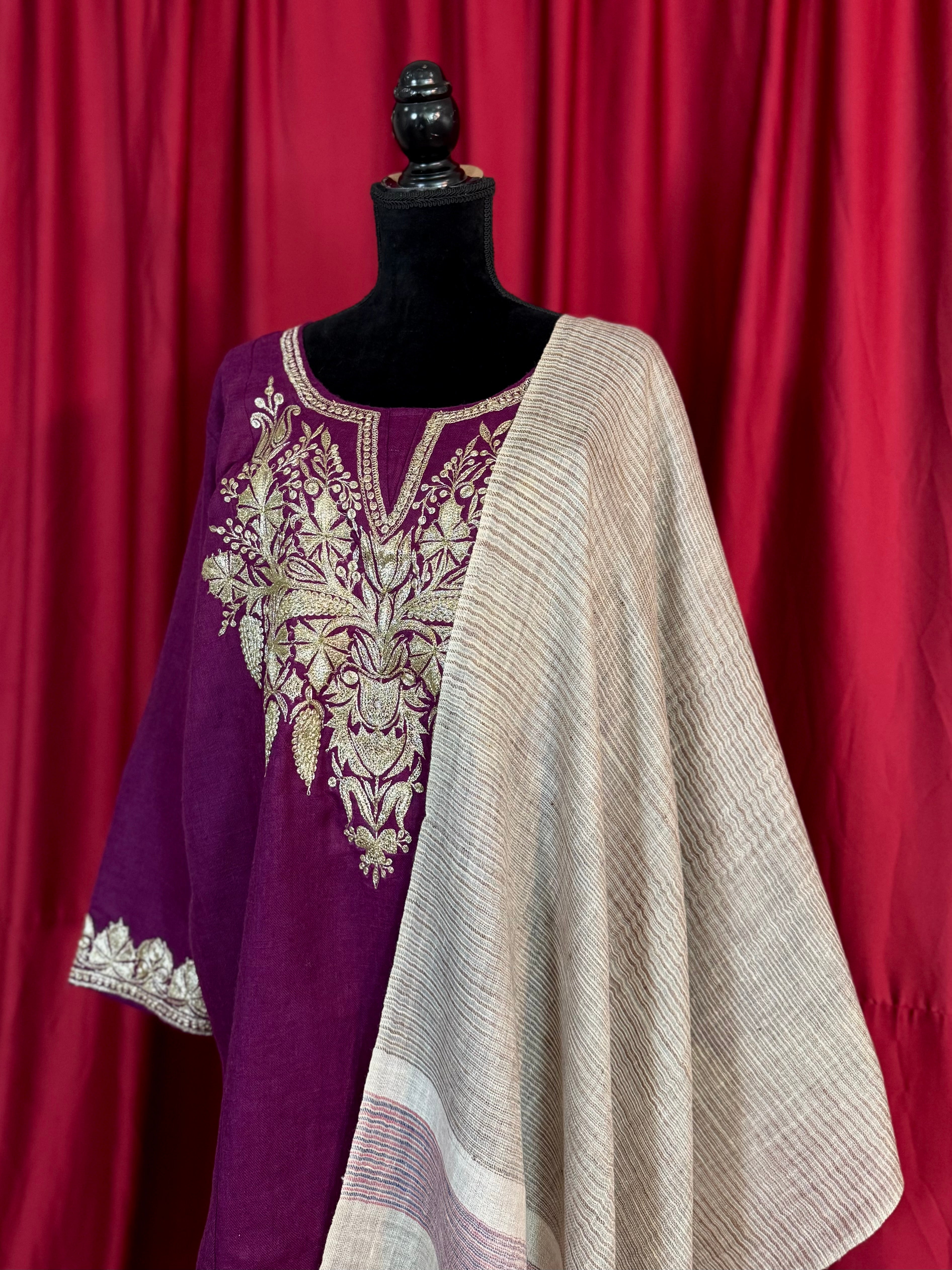 Purepashmina blend 2 piece kurta set pwb524