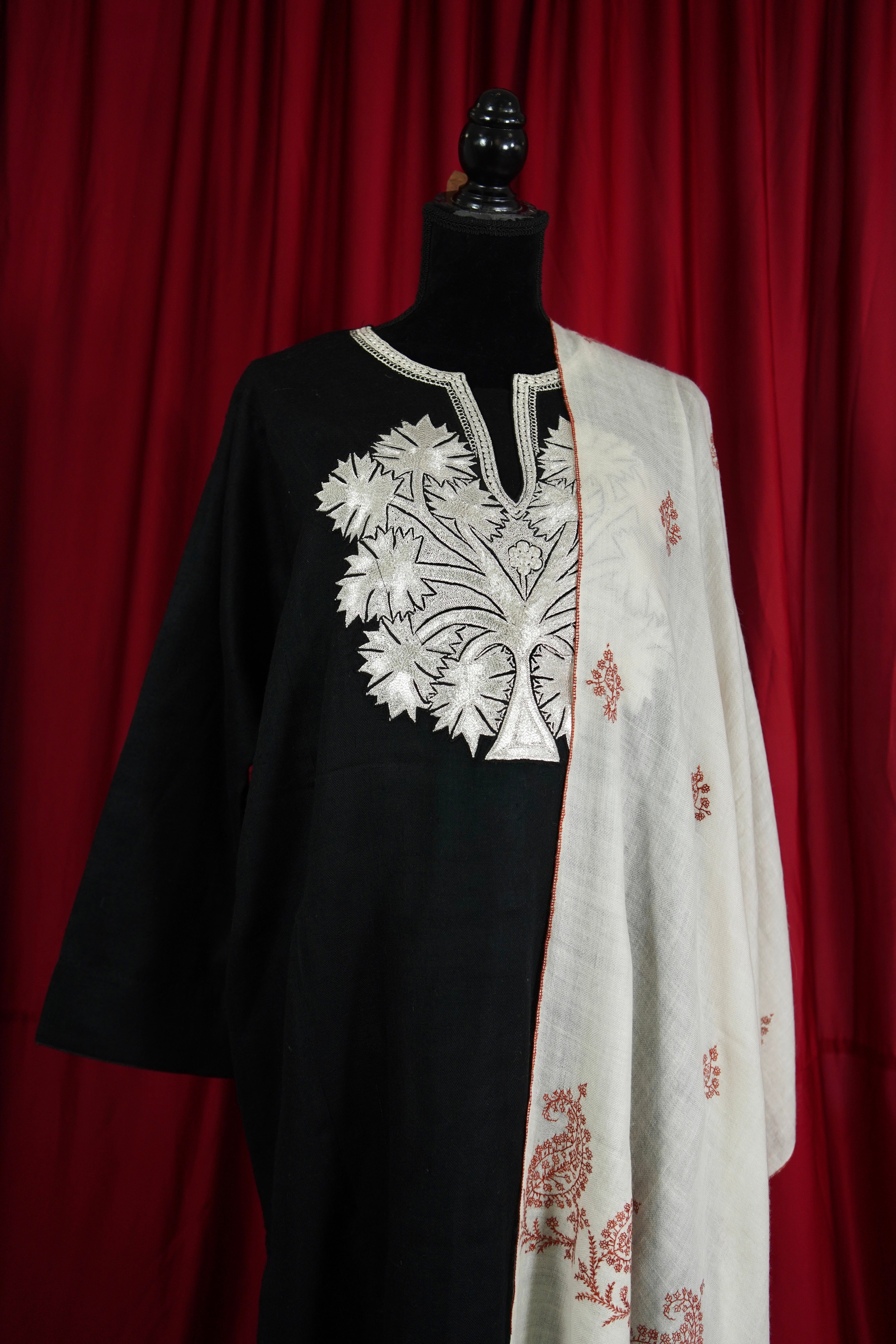 Handtilla purepashmina blend pheran set pwb480