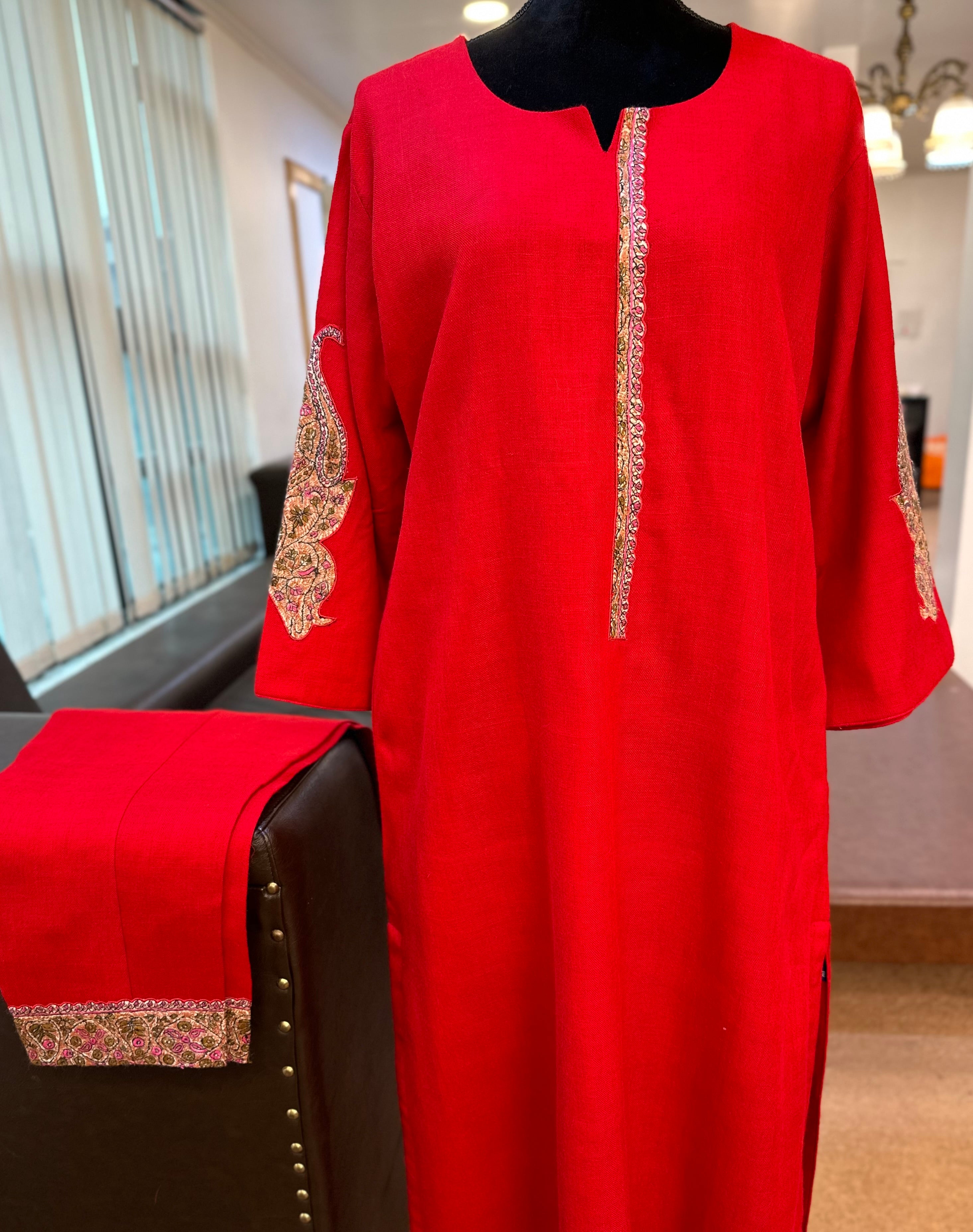 Pure pashmina blend kurta set 2pc