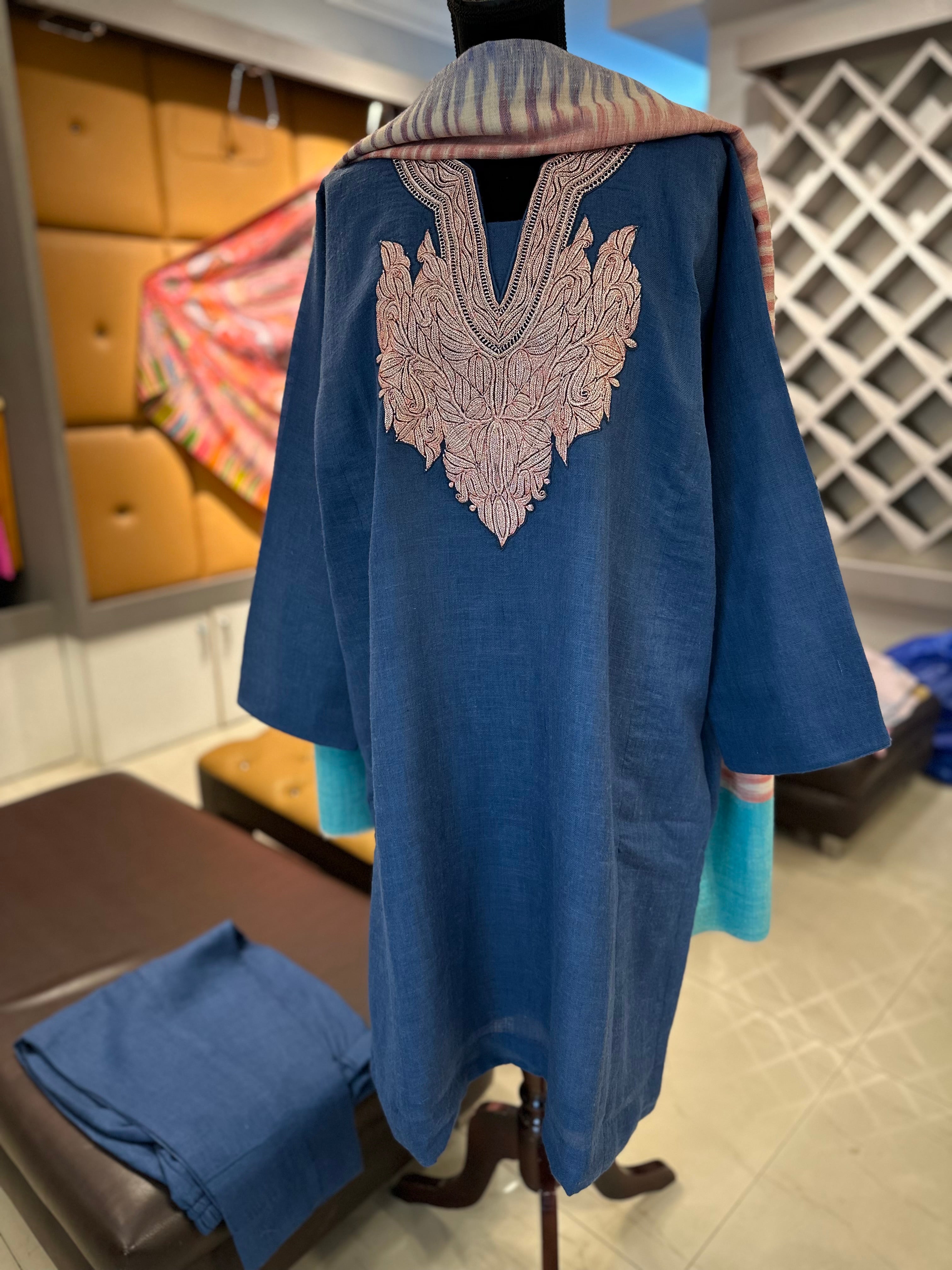 Purepashmina blend pheran set pwb497