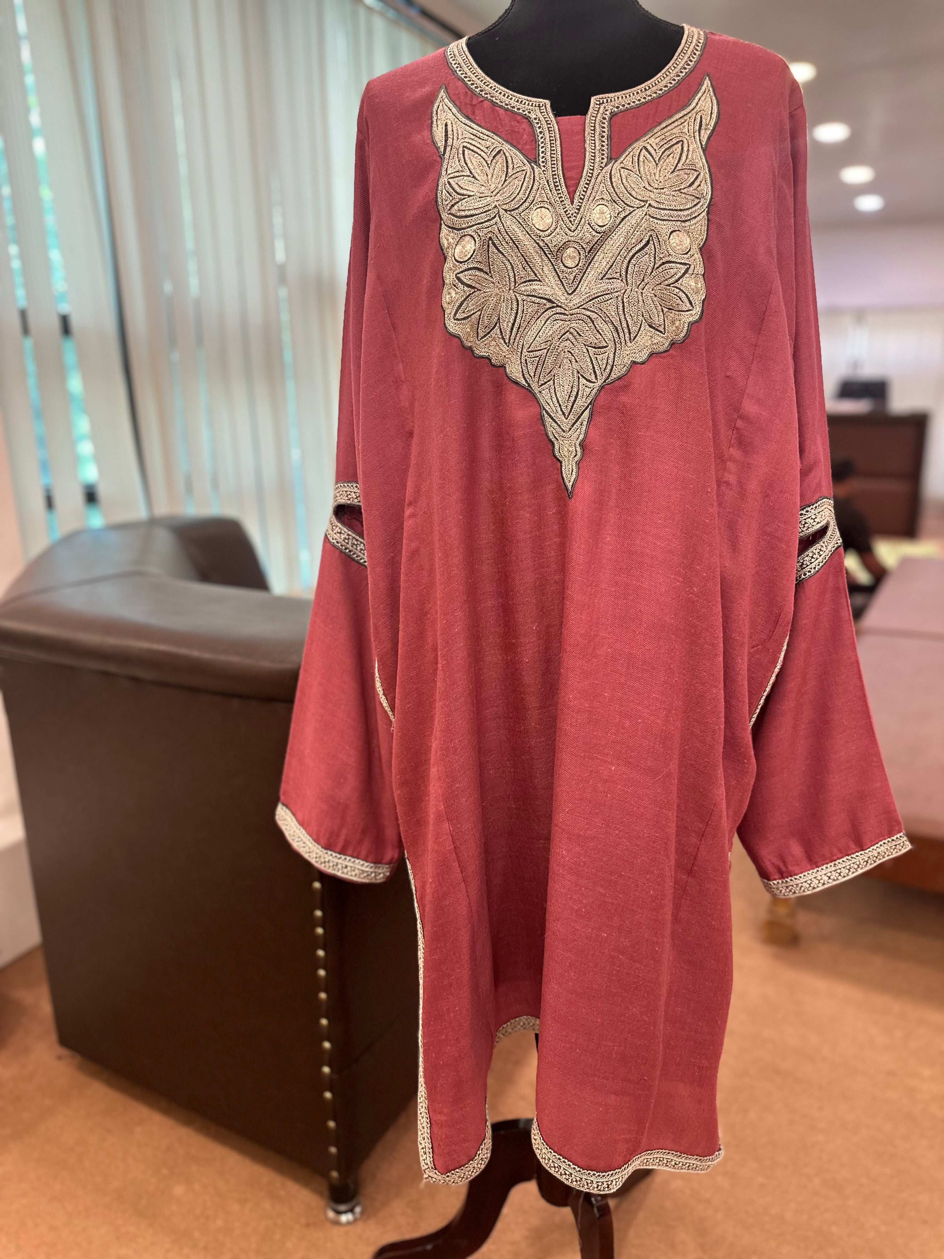 Handtilla purepashmina Qorab pheran pwb325