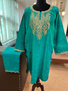 Pure crepe tilla pheran set