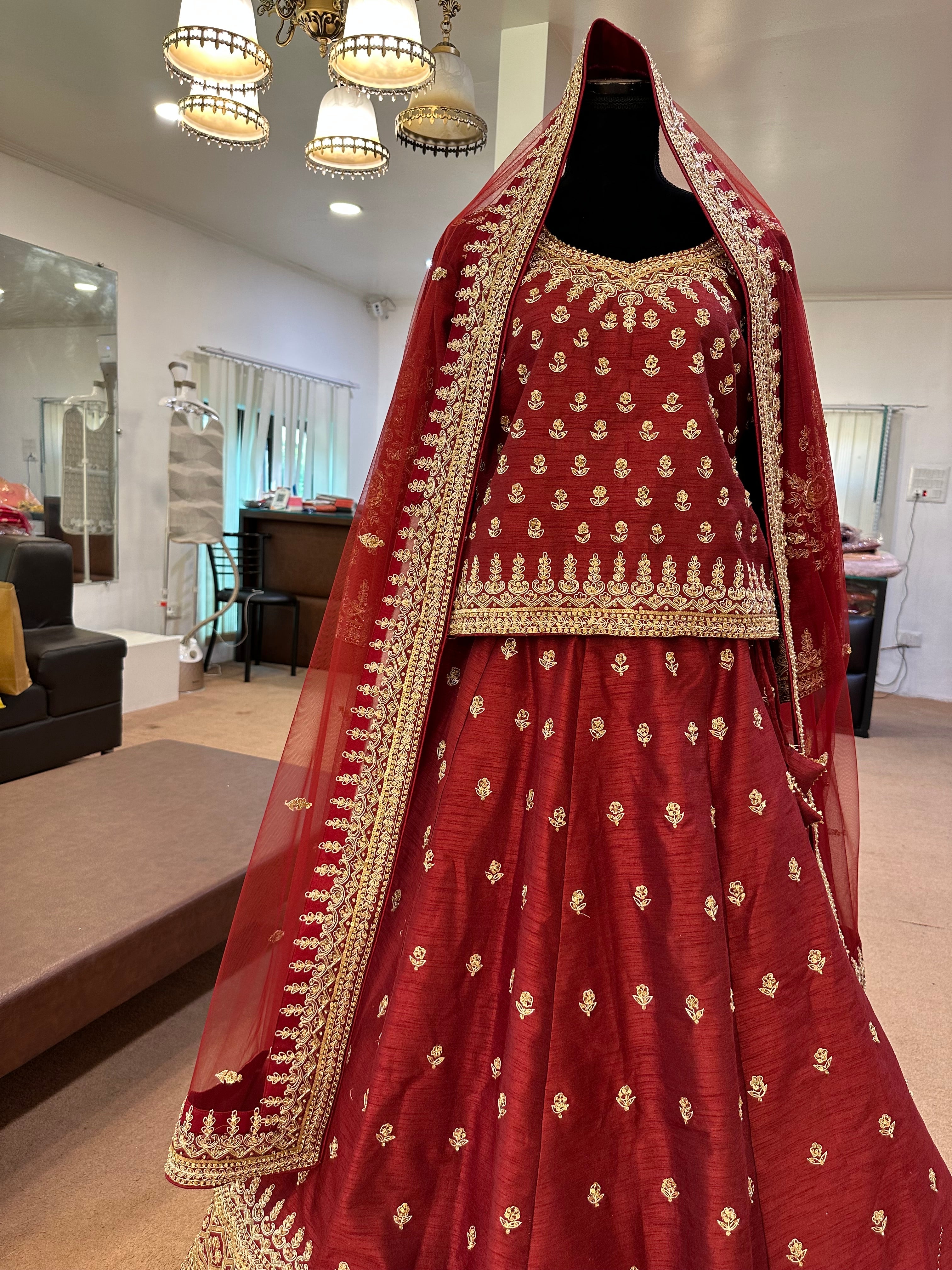 Handembroidered lehanga