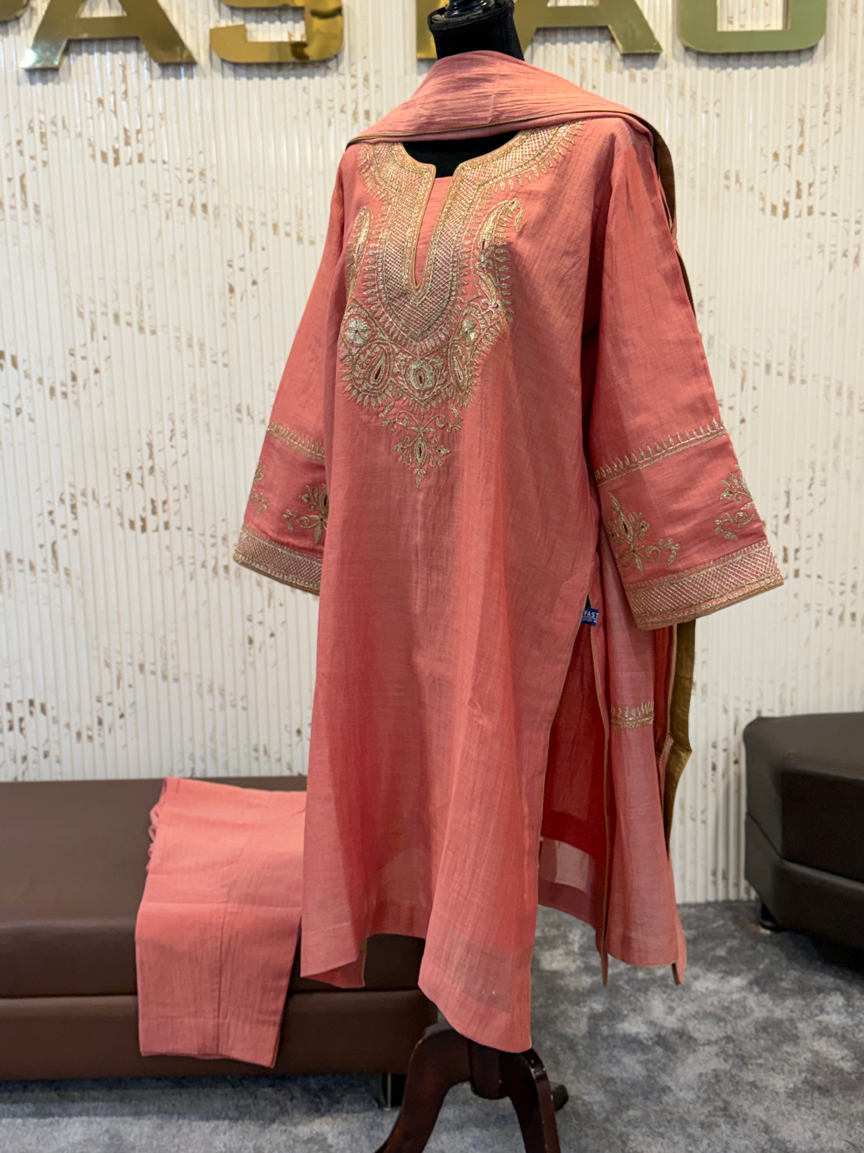 Pure mul chanderi 3 pc mtks866